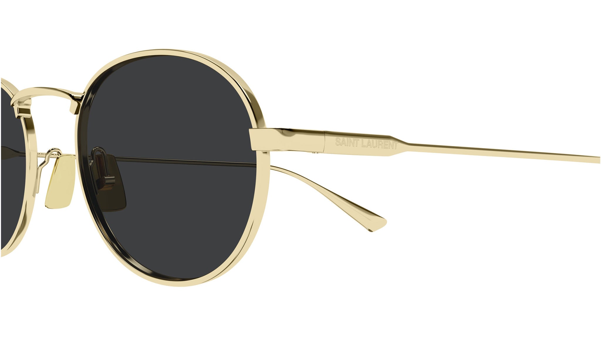 Saint Laurent SL 799 003 Oval Sunglasses Gold - eye-oo.com