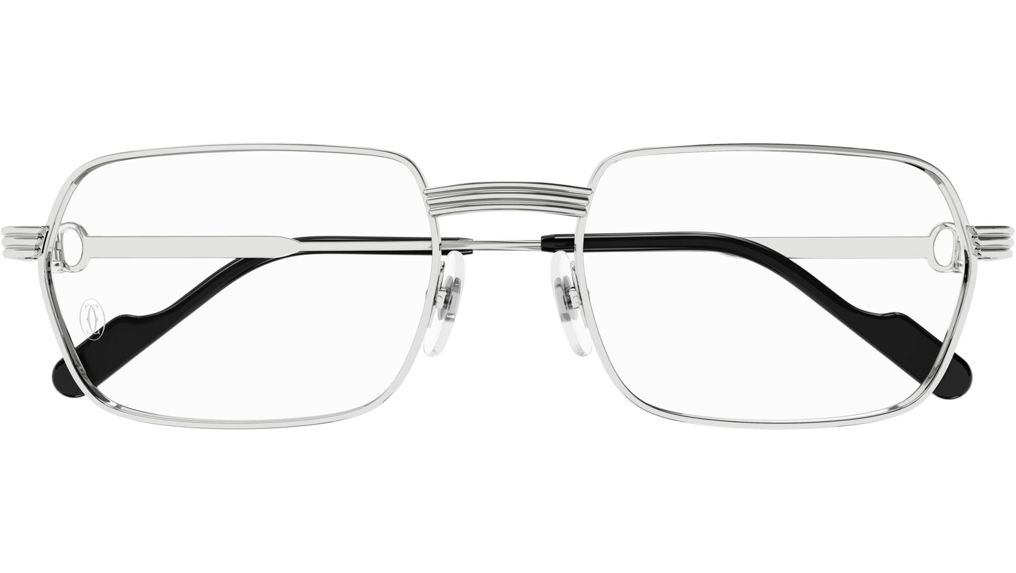 Cartier Première CT0483O Eyeglasses 002 Shiny Silver - eye-oo.com