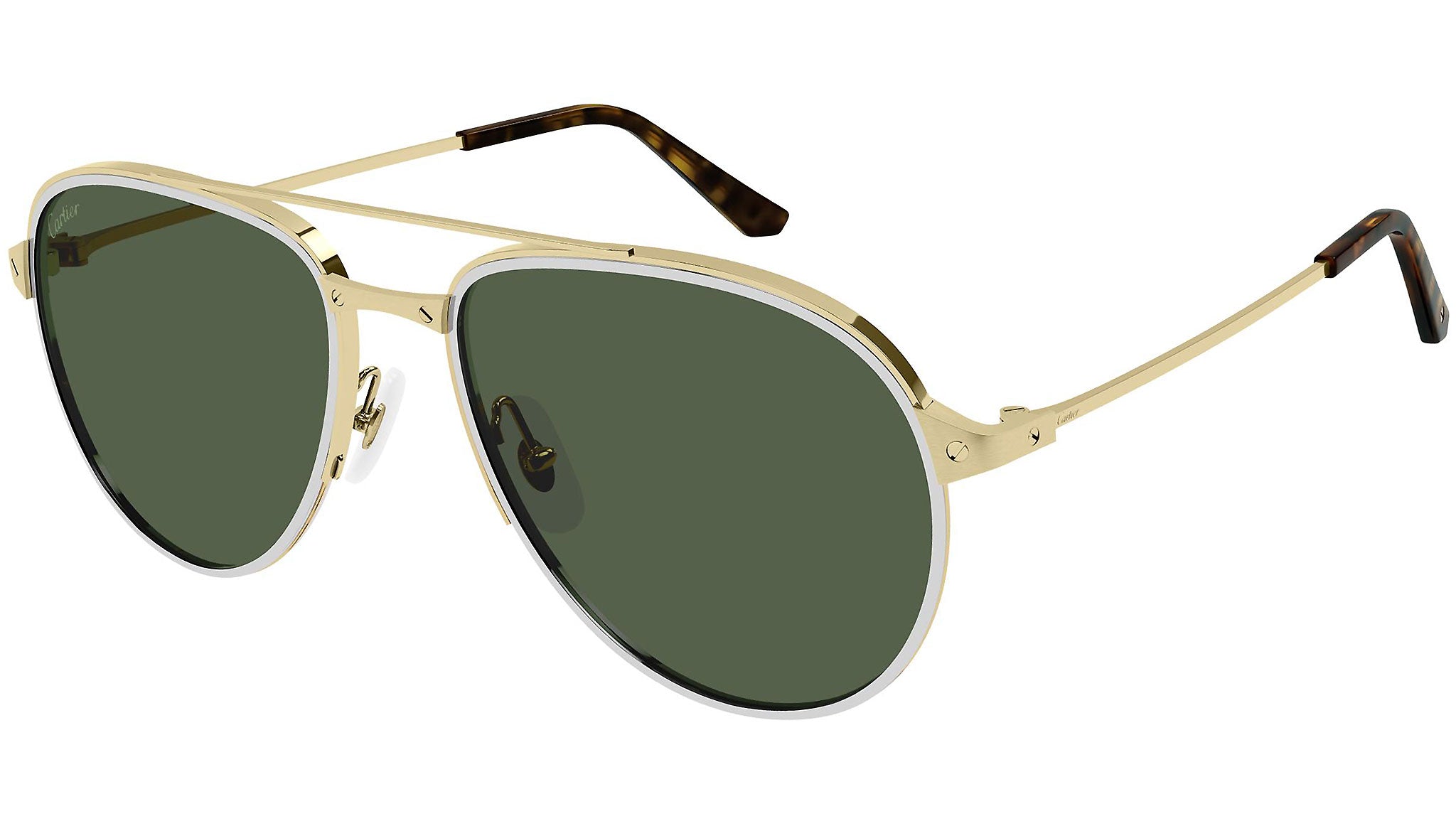 Cartier CT0325S 006 Silver Gold Sunglasses - eye-oo.com