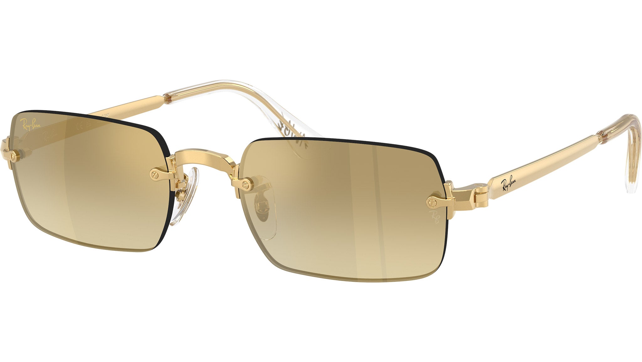 Ray-Ban Aviator Classic Sunglasses Arista Gold Gradient Lenses Ray-Ban Unisex Aviator Classic Sunglasses Polished Arista  main image 3