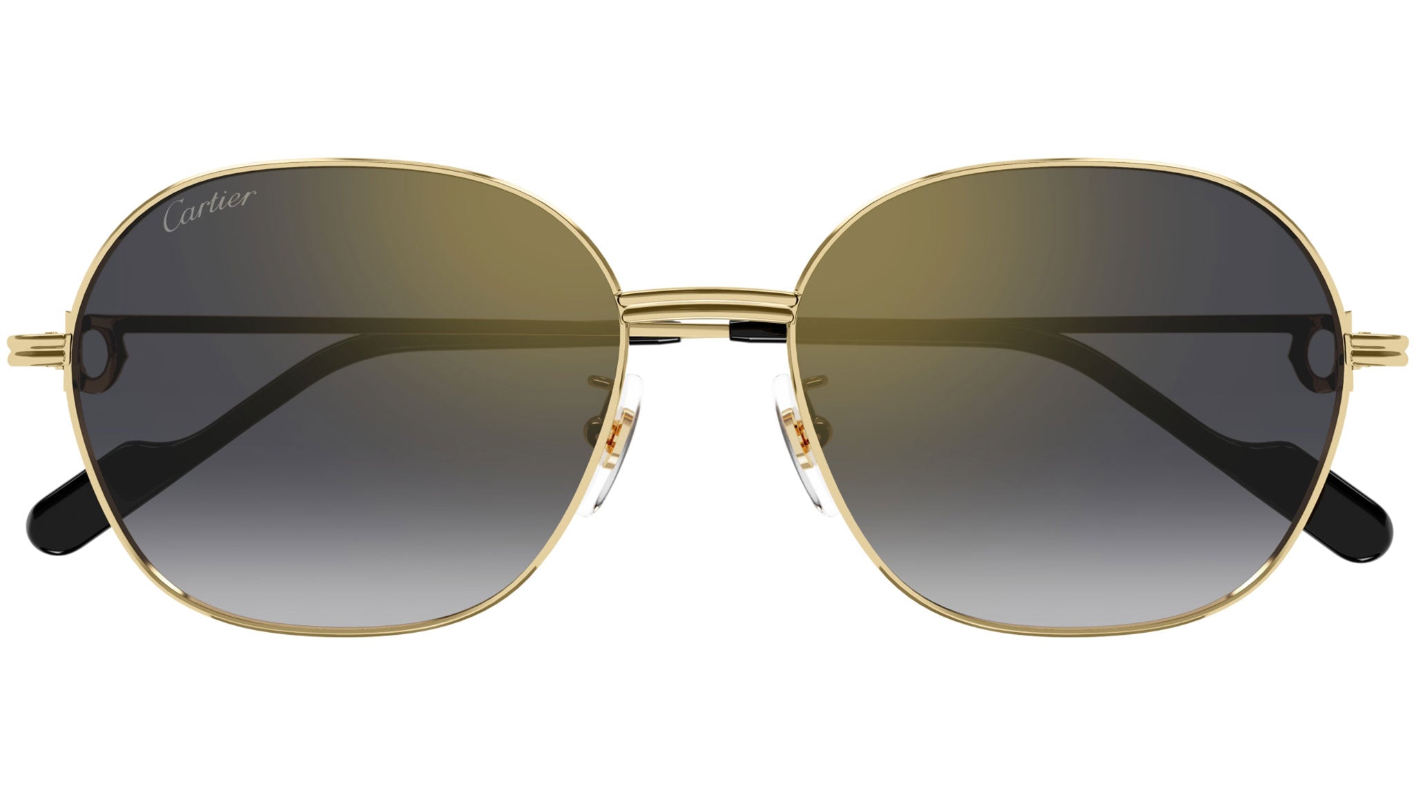 Cartier CT0569SA 001 Sunglasses Shiny Gold Grey