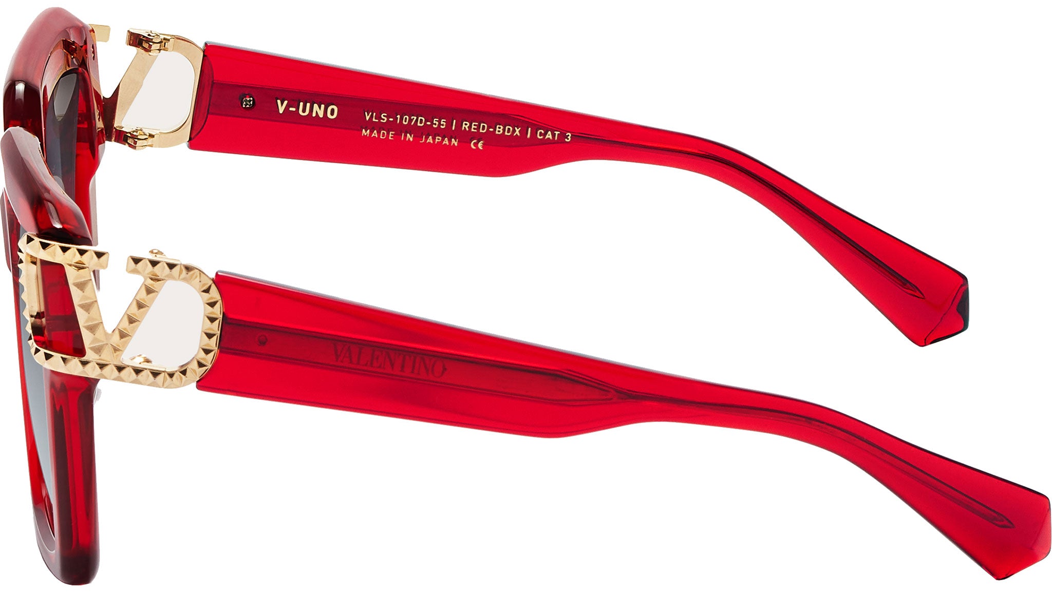Valentino VLS-107D Sunglasses RED-BDX Light Gold - eye-oo.com