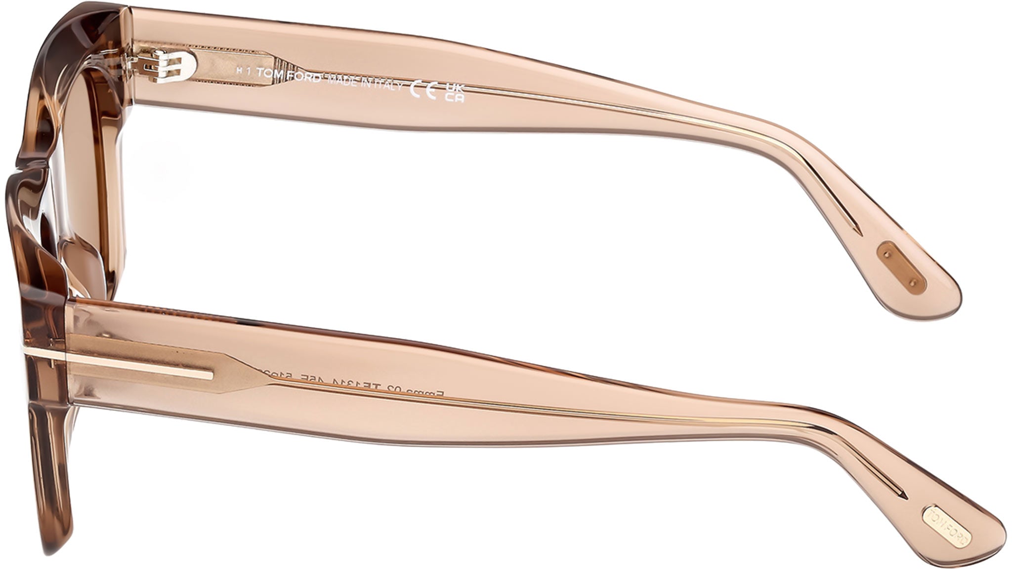 Tom Ford FT1314 Emma Retro Sculptural Sunglasses Tom Ford Emma-02 Sunglasses FT1314 90V Shiny Blue - eye-oo.com main image 2