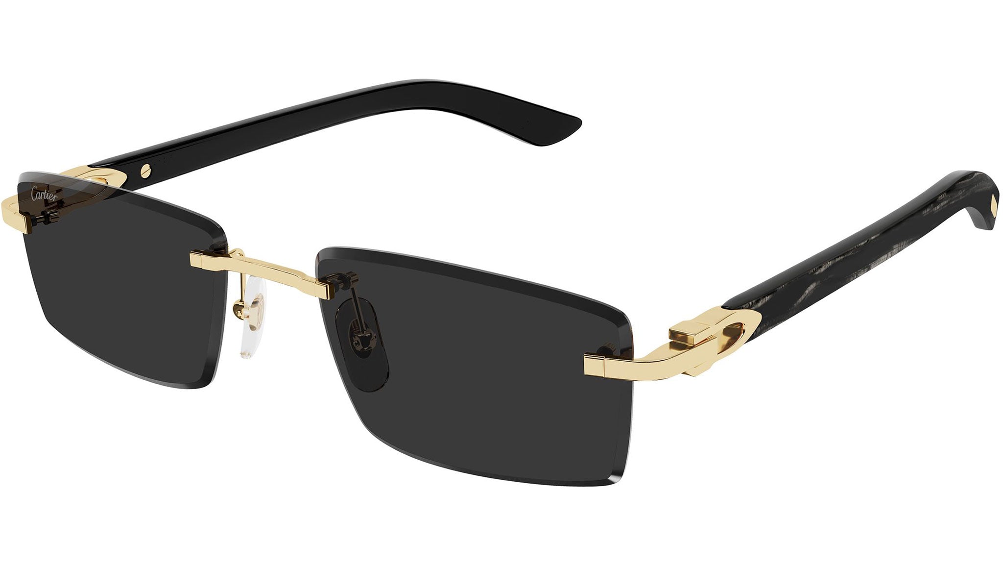 Cartier CT0582S Sunglasses 001 Black Gold - eye-oo.com