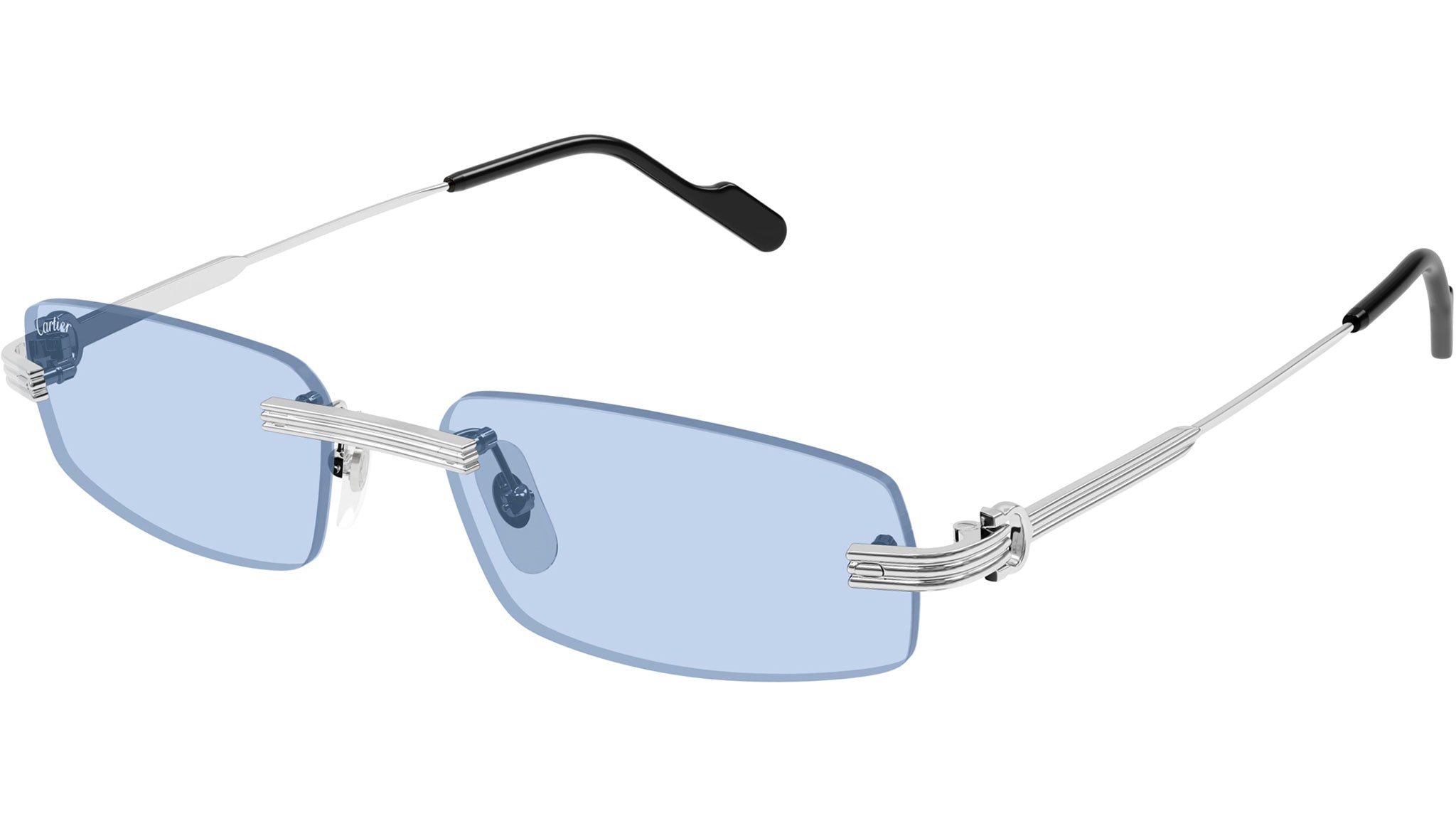 Cartier Première CT0535S Sunglasses 005 Shiny Silver - eye  display picture 1