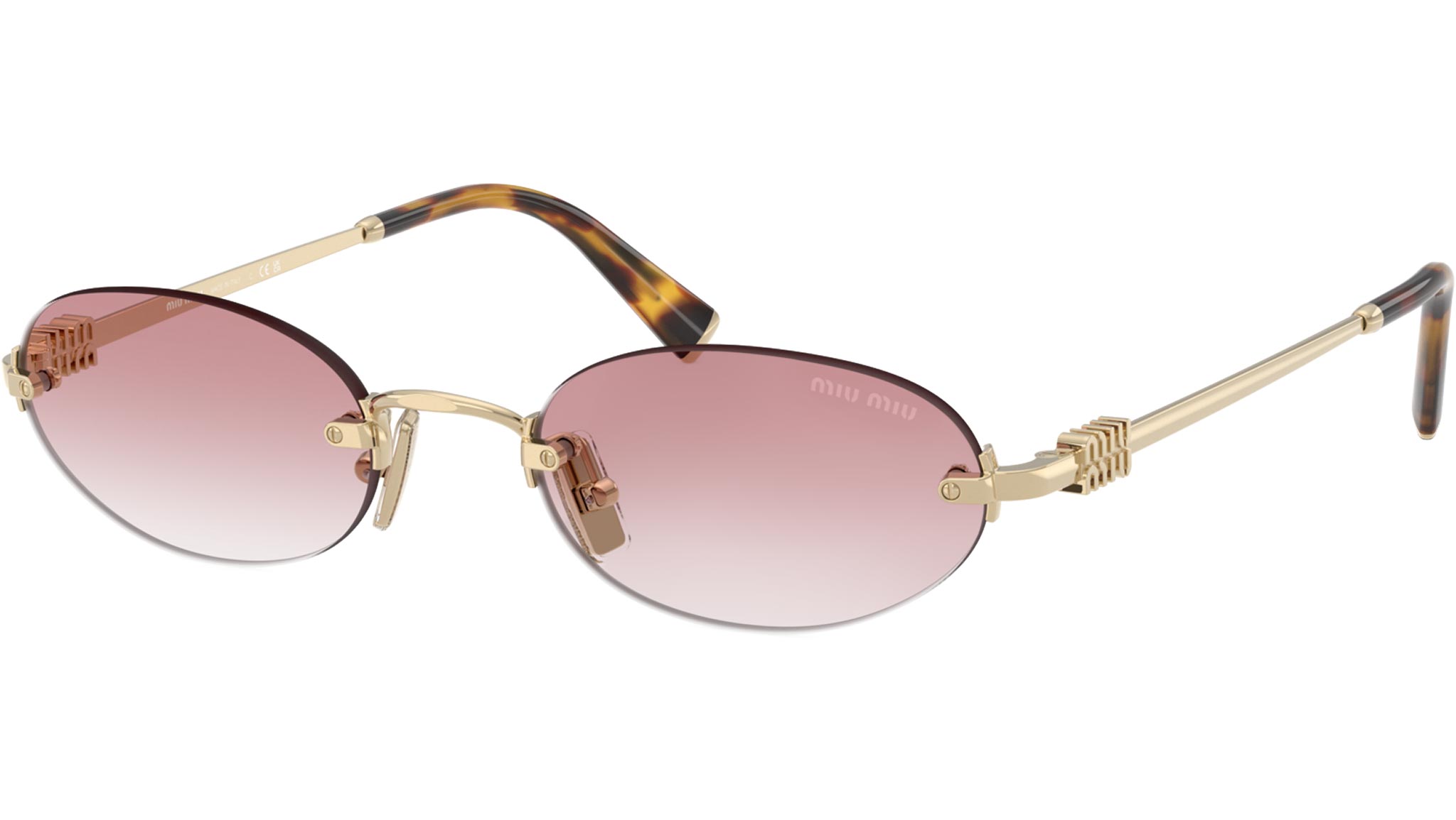 MU A54S Miu Miu Sunglasses ZVN70O Pale Gold - eye-oo.com