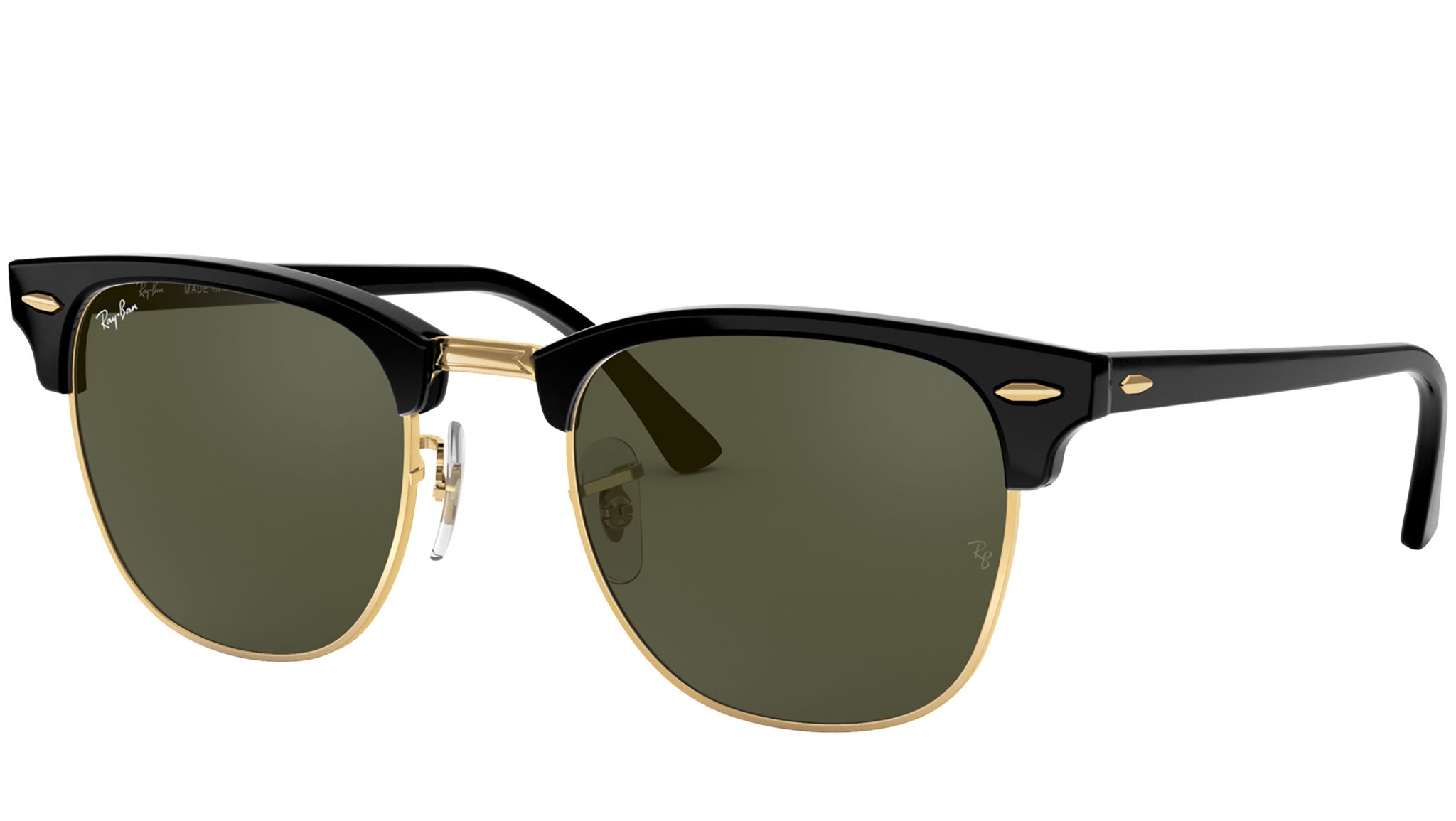 レイバン Rayban サングラス RB3016 CLUBMASTER Ray-Ban Clubmaster RB3016 W0365 Black Sunglasses - eye-oo.com