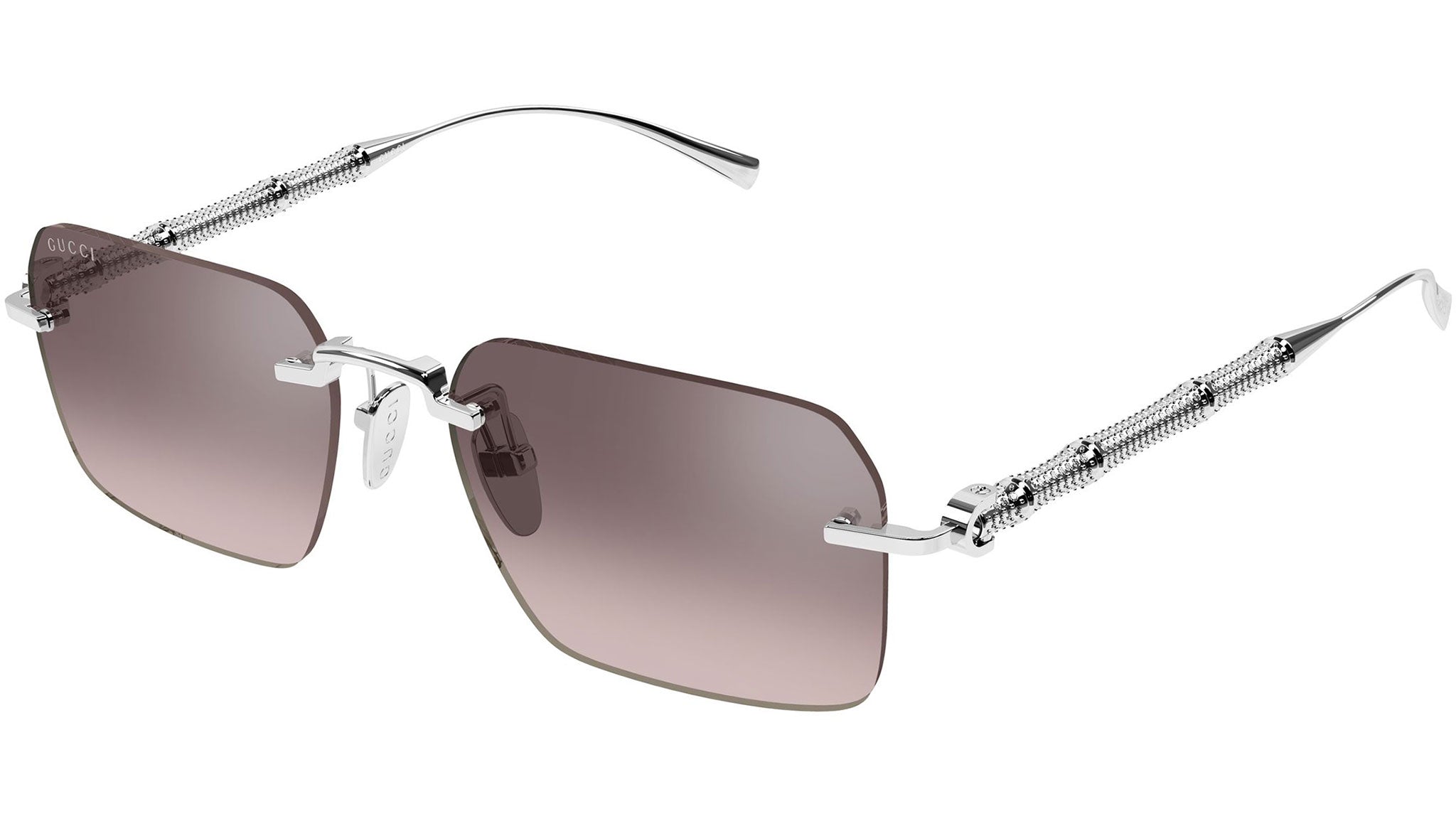 Gucci GG2154S 005 Silver Brown Sunglasses - eye-oo.com
