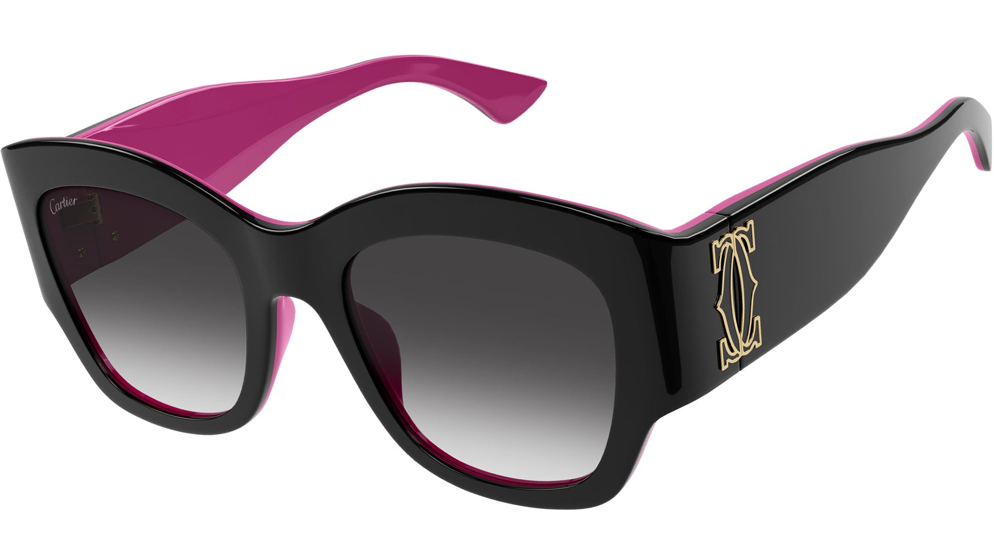Cartier CT0304S 005 Fuchsia Black Sunglasses - eye-oo.com