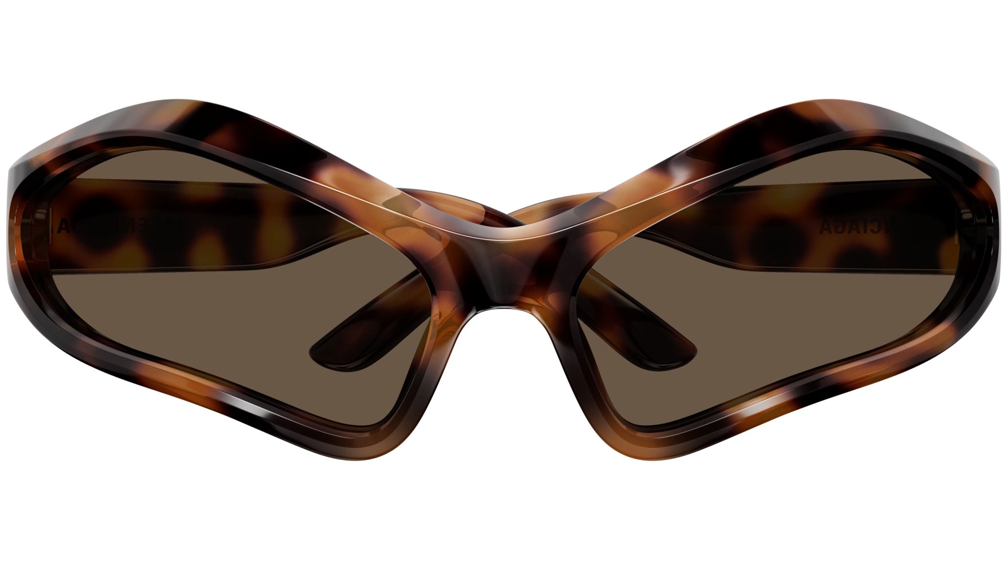 ?️Balenciaga Glossy Brown Sunglasses Balenciaga® BB0106S Irregular Sunglasses - EuroOptica main image 3