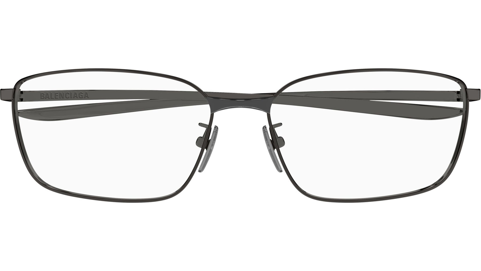 Balenciaga BB0497OA Rectangular Eyeglasses 003 Dark Grey - eye-oo.com