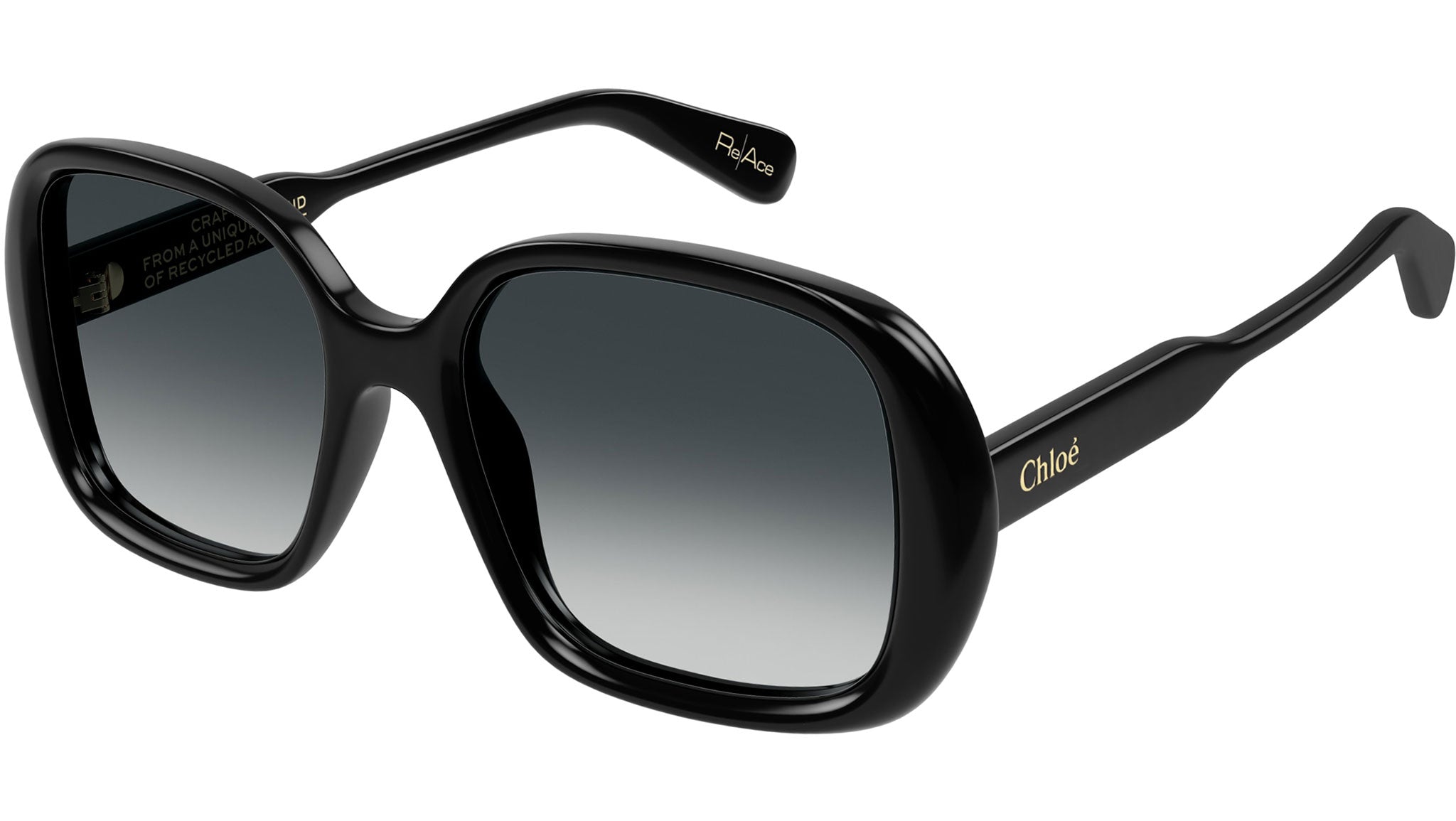 Chloe black sunglasses Chloé // Black Mimosa Round Sunglasses – VSP Consignment main image 2