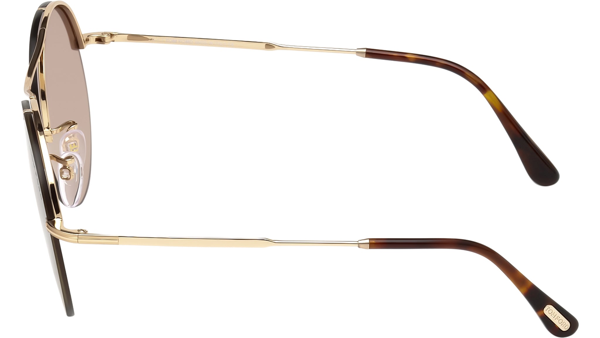 Tom Ford Veronique-02 Sunglasses FT0565 28F Shiny Gold - eye  display picture 3