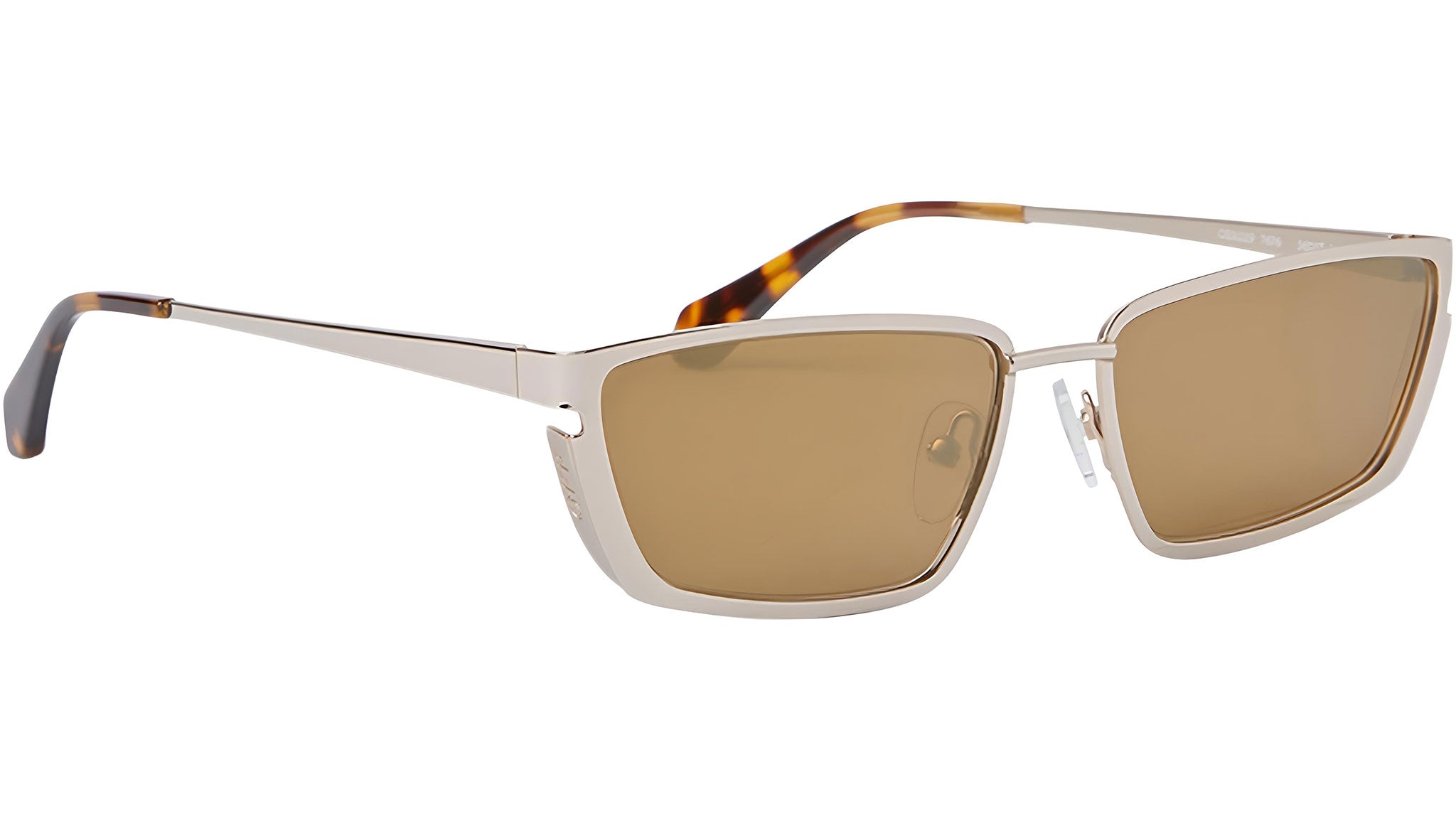 NWT Off-White Richfield Gold Rectangle 56mm Sunglasses Off-White Richfield Sunglasses 7676 Gold - eye-oo.com main image 2