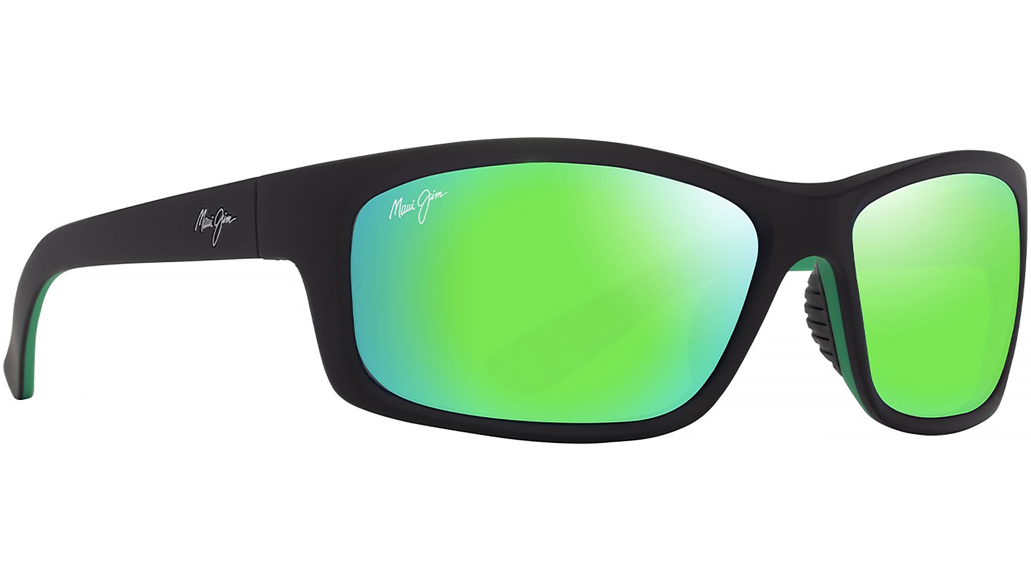 Maui Jim Kanaio Coast GM766 02 Sunglasses Matte Black Green