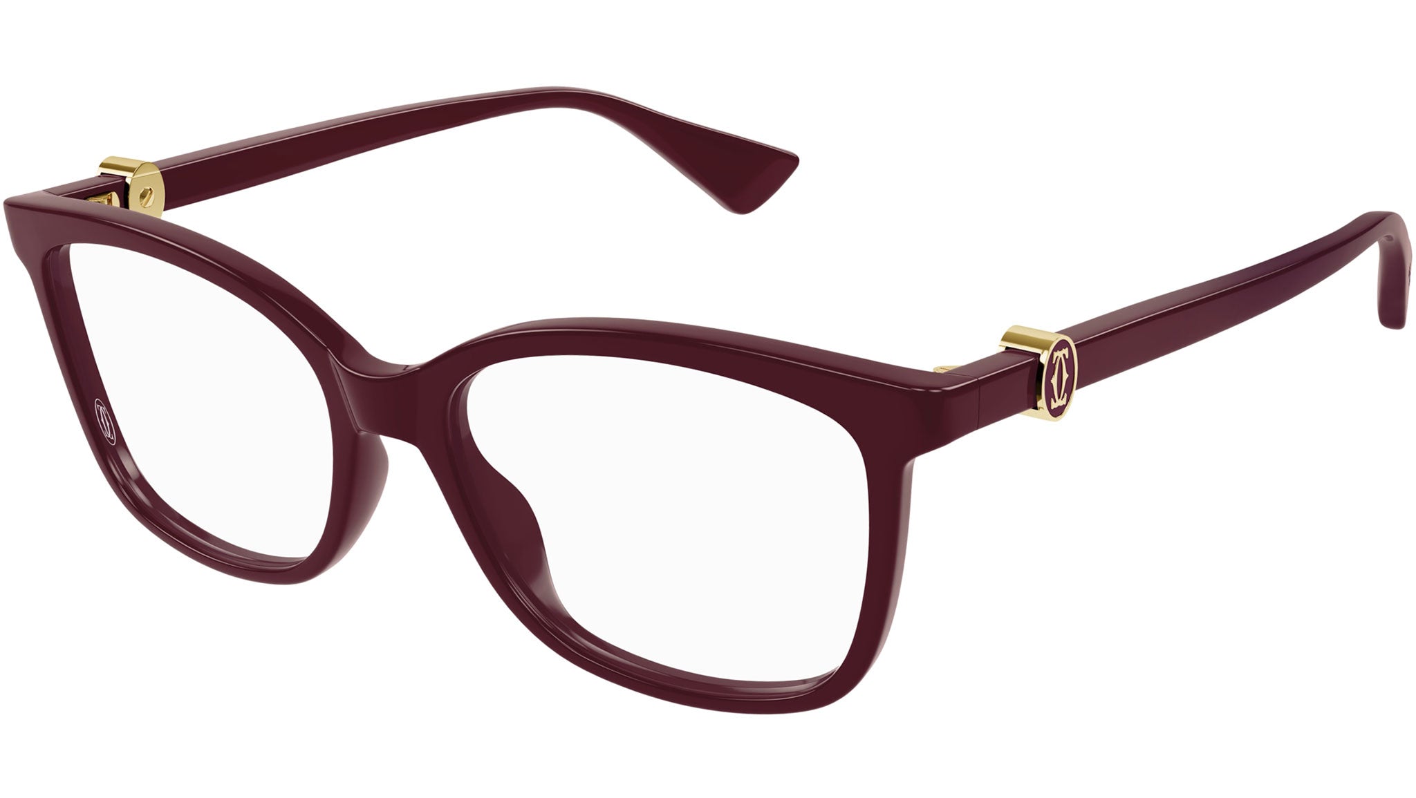 Cartier CT0493O 003 Eyeglasses Shiny Burgundy - eye-oo.com