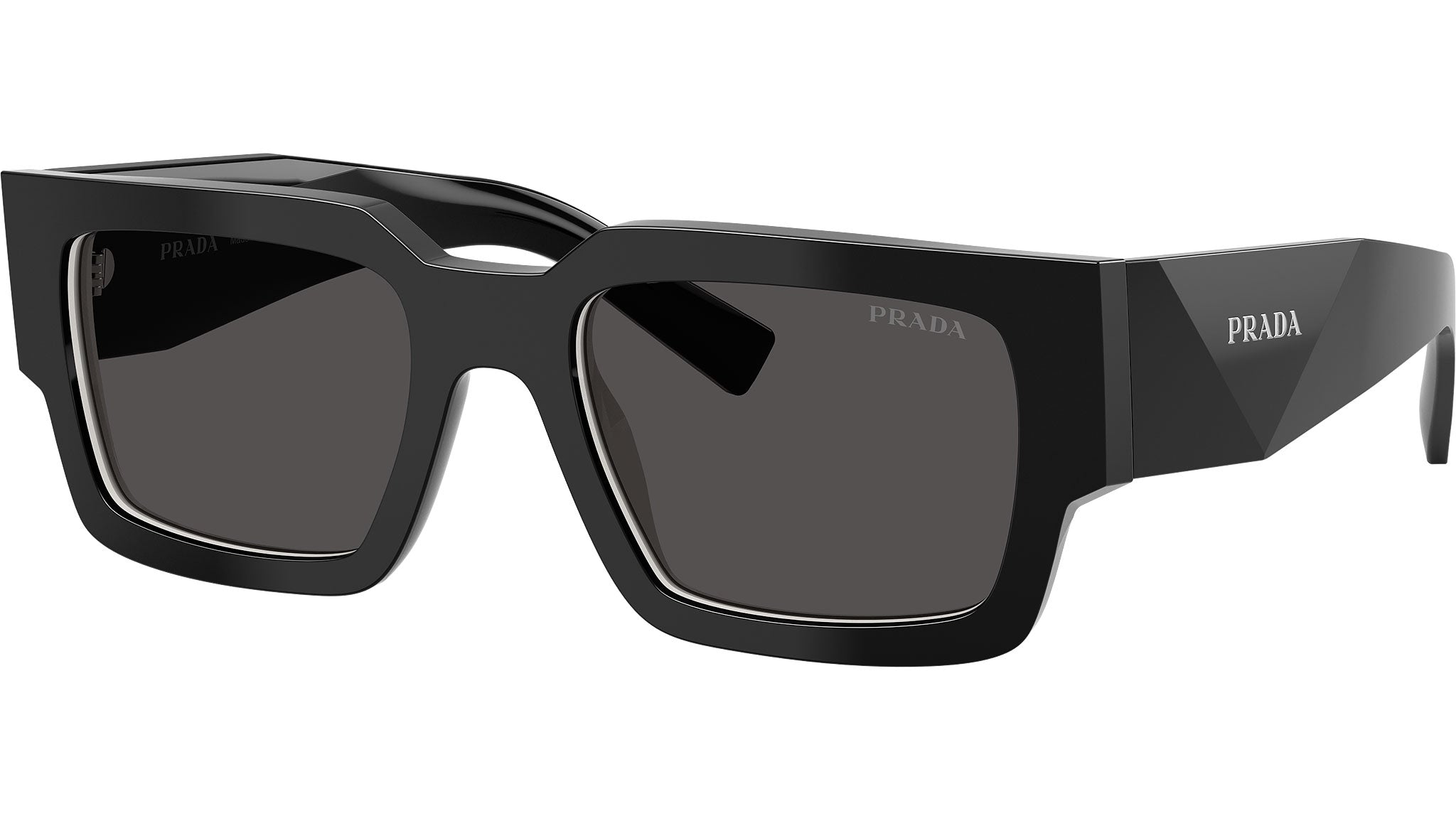 PR B17S Prada Sunglasses 16K08Z Black / Talc - eye-oo.com