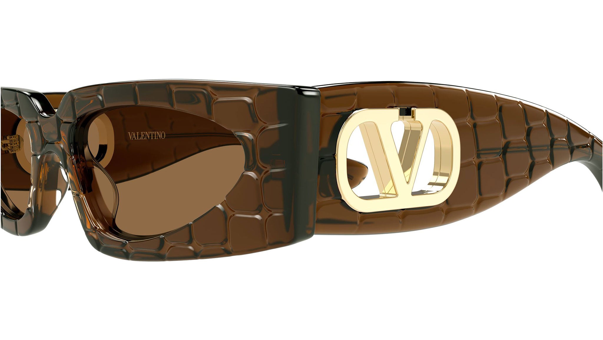 Valentino VG0001S Sunglasses 006 Brown Brown Rectangular 