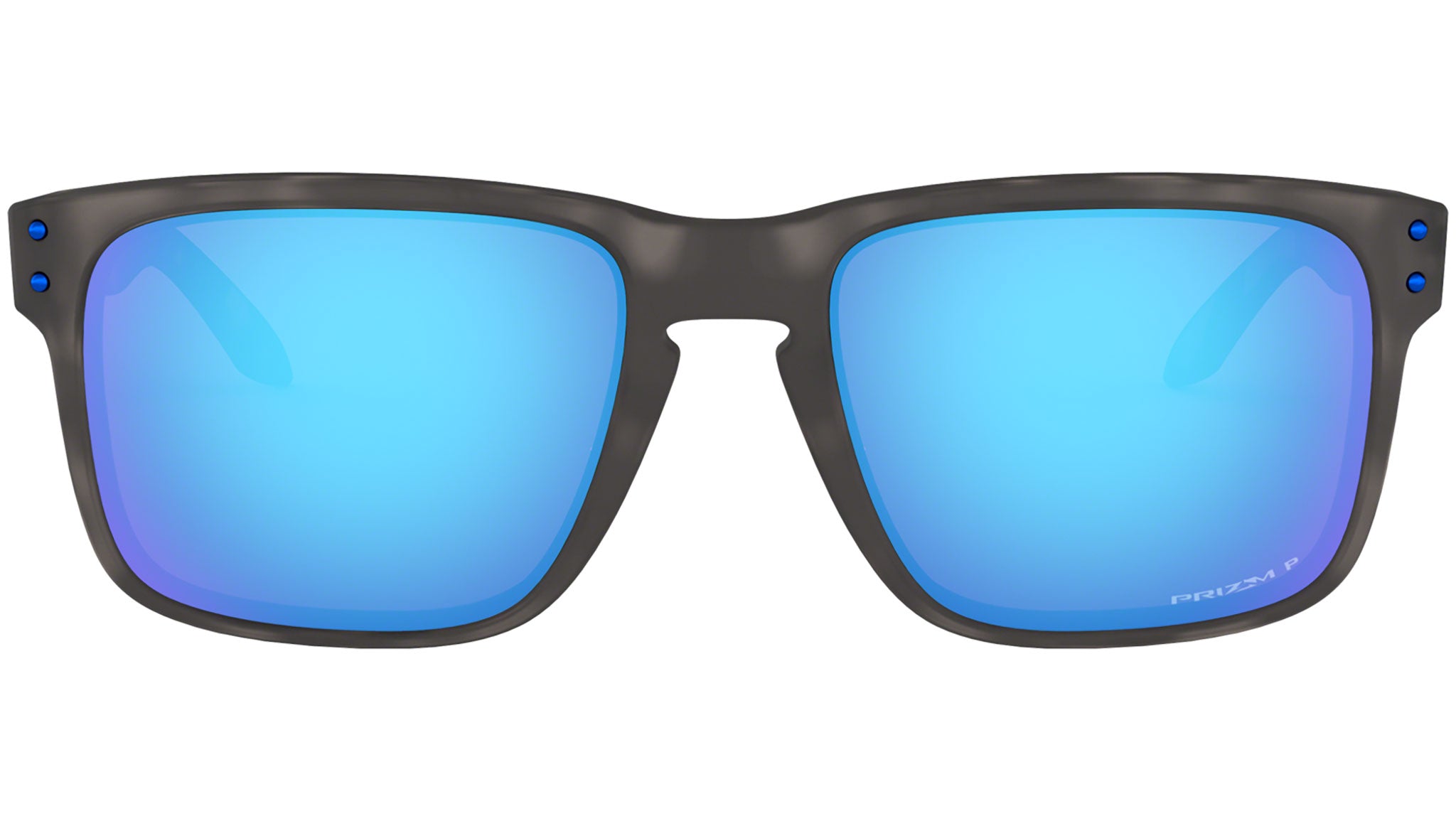 Oakley Womens Tortoise & Blue Emblem 2.0 Rectangular Sunglasses W/ Case Latch™ Prizm Black Lenses, Matte Brown Tortoise Frame  main image 4
