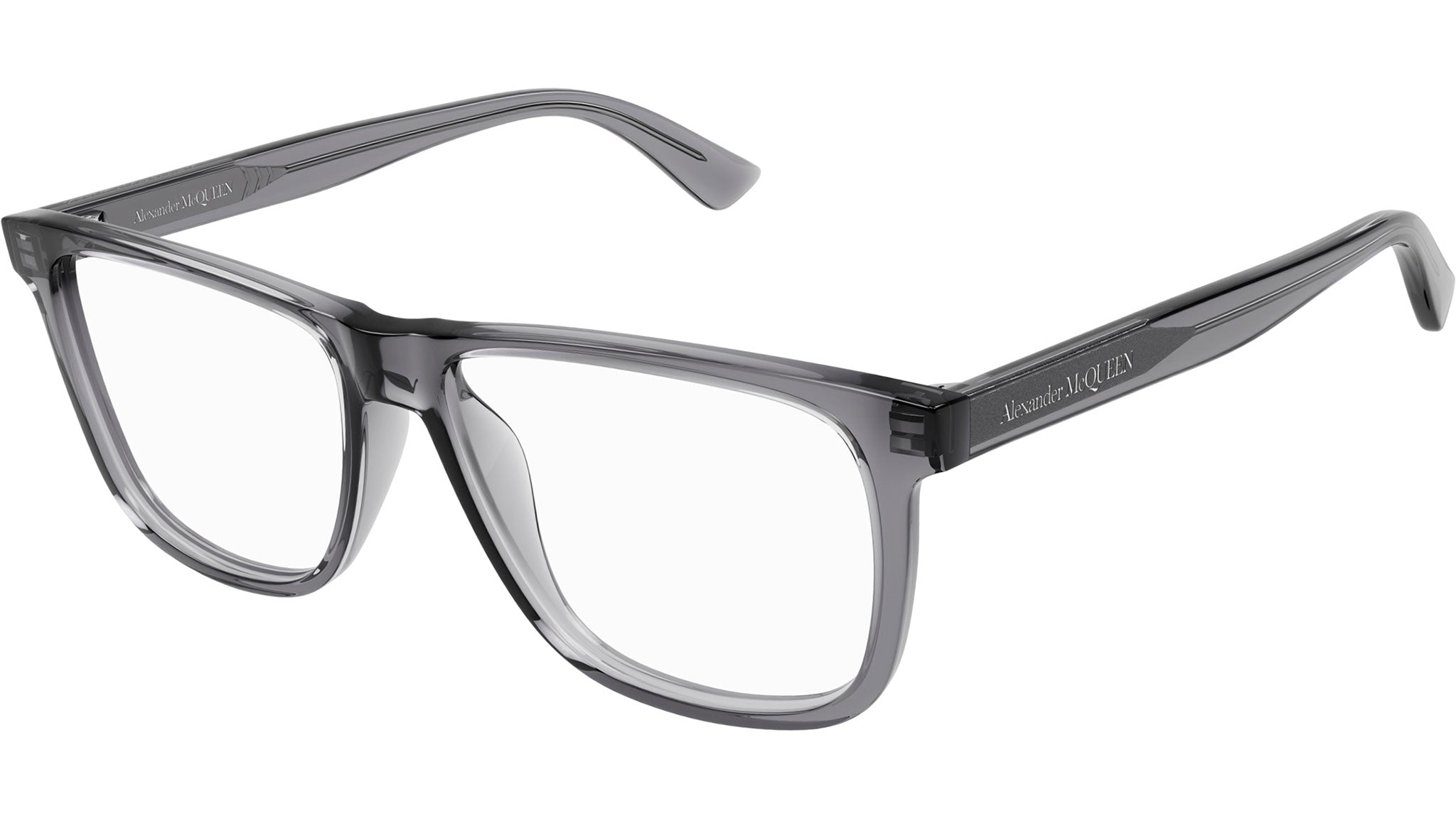 Alexander McQueen AM0463O 003 Eyeglasses Grey Grey