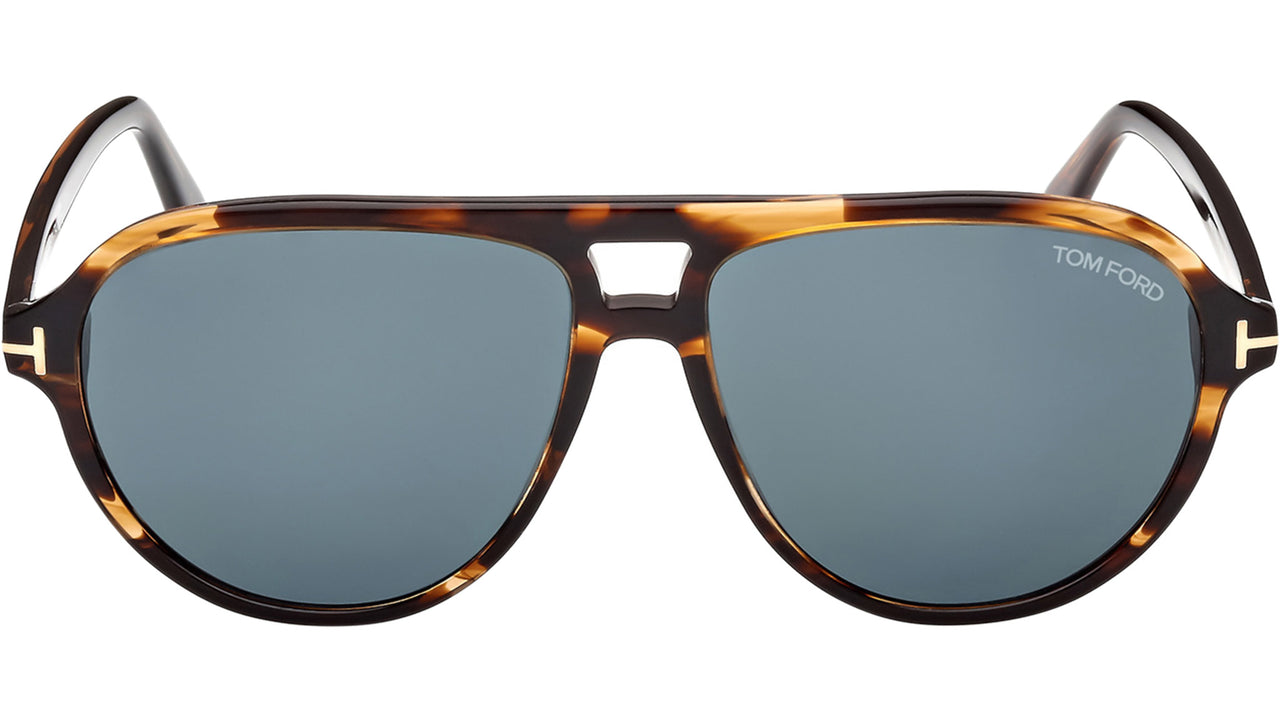 Jeffrey FT0932 56V Striped Havana Blue