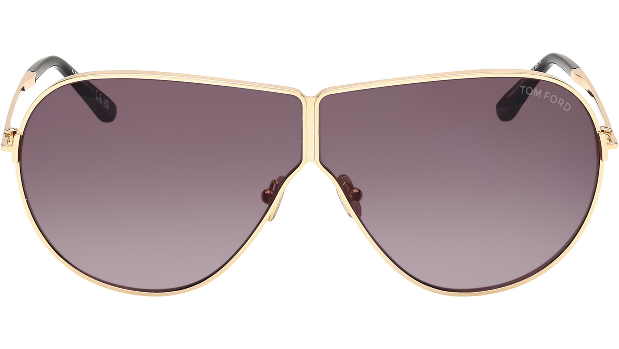 NEW AUTHENTIC Tom Ford Gold and Black Women\'s Sunglasses TF1158 30A Tom Ford Keating Sunglasses FT1158 30A Shiny Deep Gold - eye  main image 2