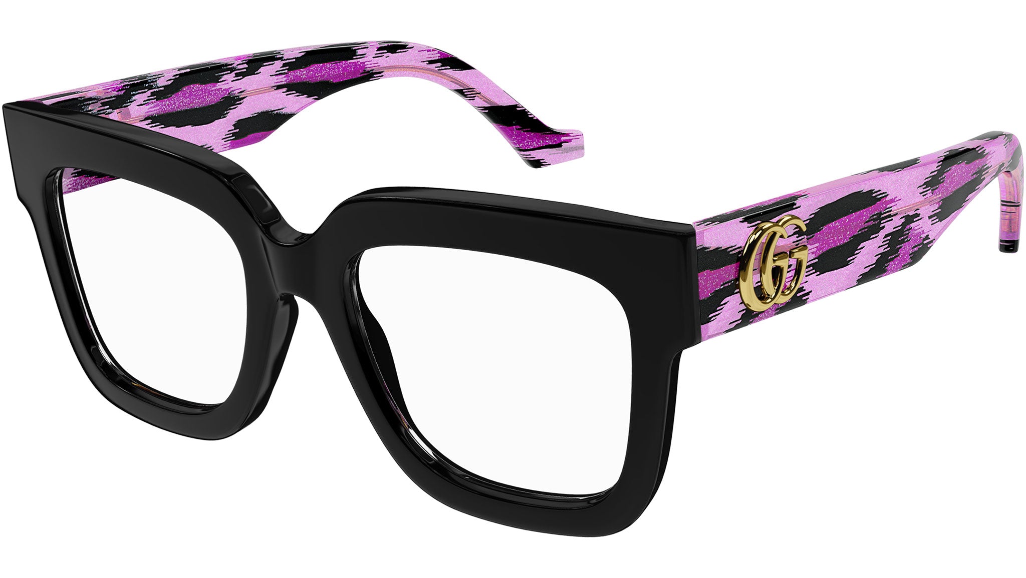 Gucci GG1549O 003 Black Rectangular Glasses - eye-oo.com