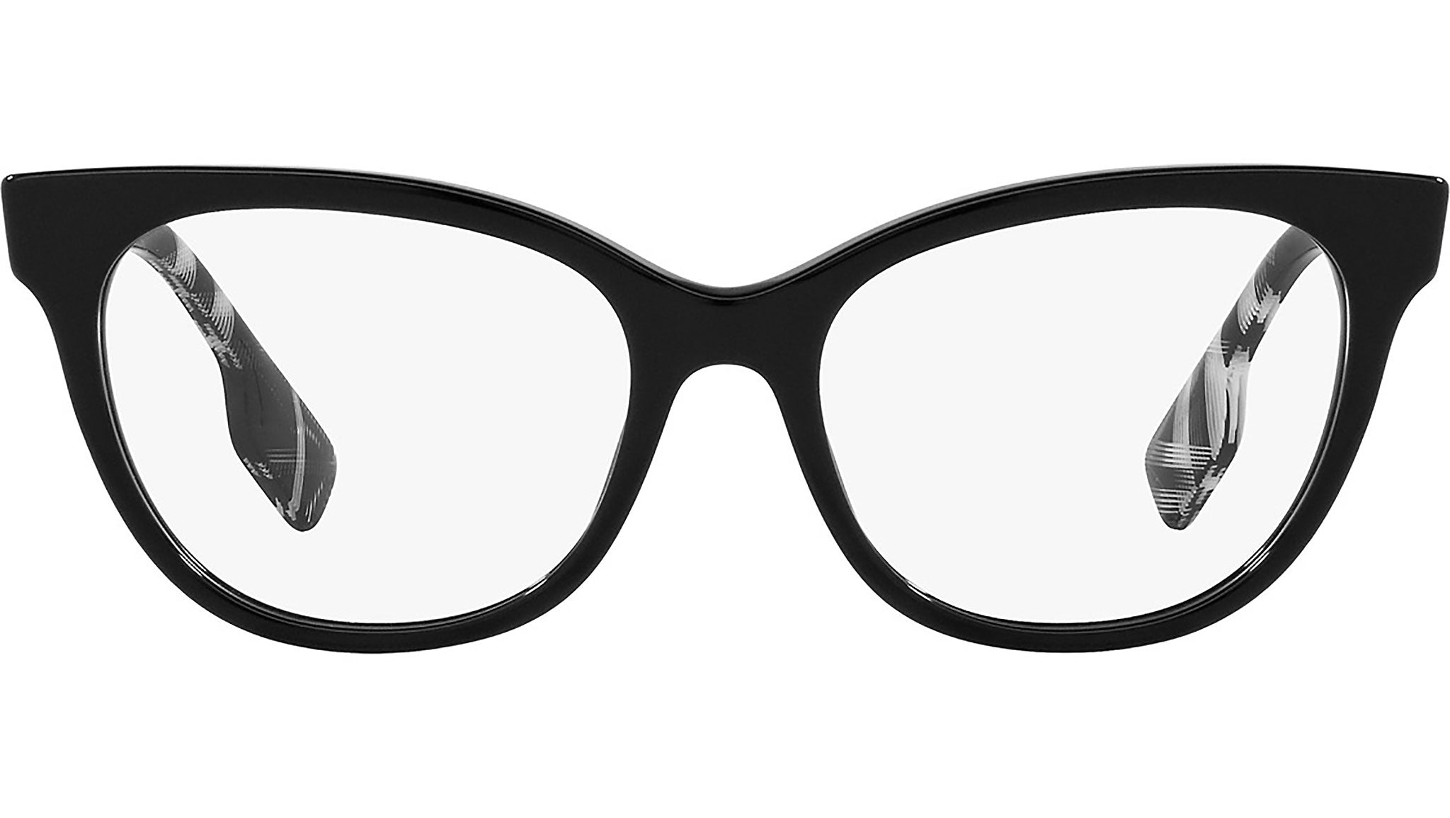 Burberry Women\'s  Black Full-Rim Optical Glasses with Signature Check Temples Burberry Sylvie BE2363 3001 Eyeglasses Women main image 2