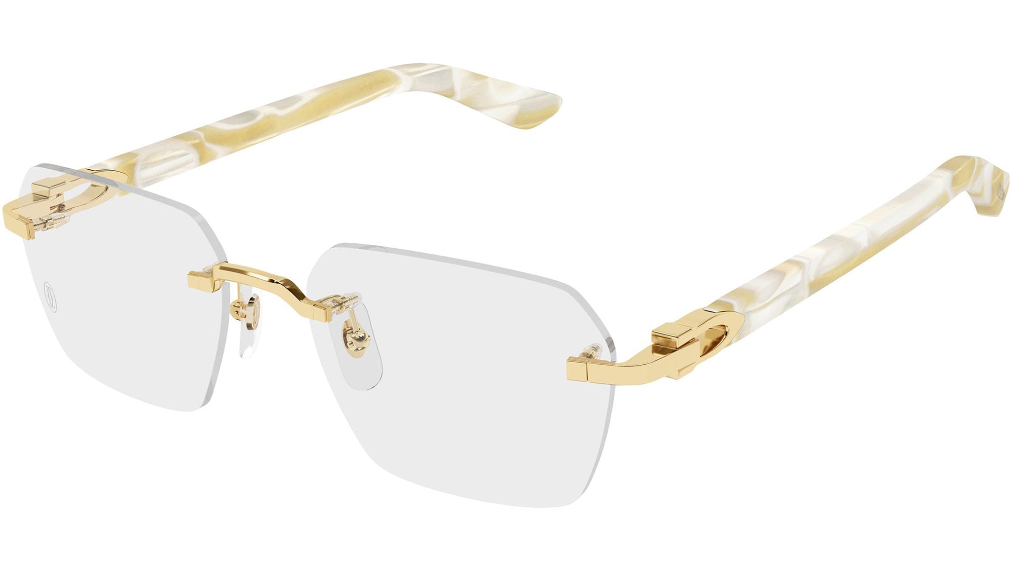 Cartier CT0623O Eyeglasses 004 Shiny Gold - eye-oo.com