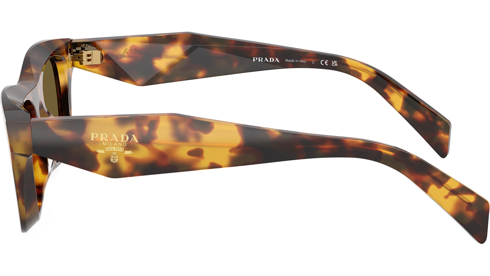GUC Prada Tortoise Shell and Black Sunglasses Prada PR C04S M (52 - 22) with Brown lenses and Tortoise  main image 2
