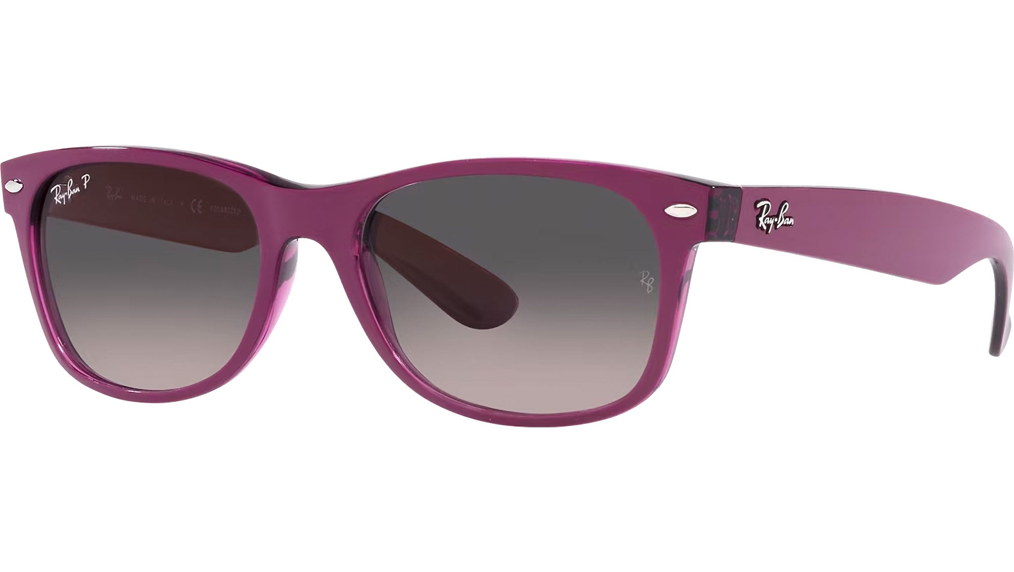 Ray-Ban New Wayfarer RB2132 6606M3 Purple Sunglasses