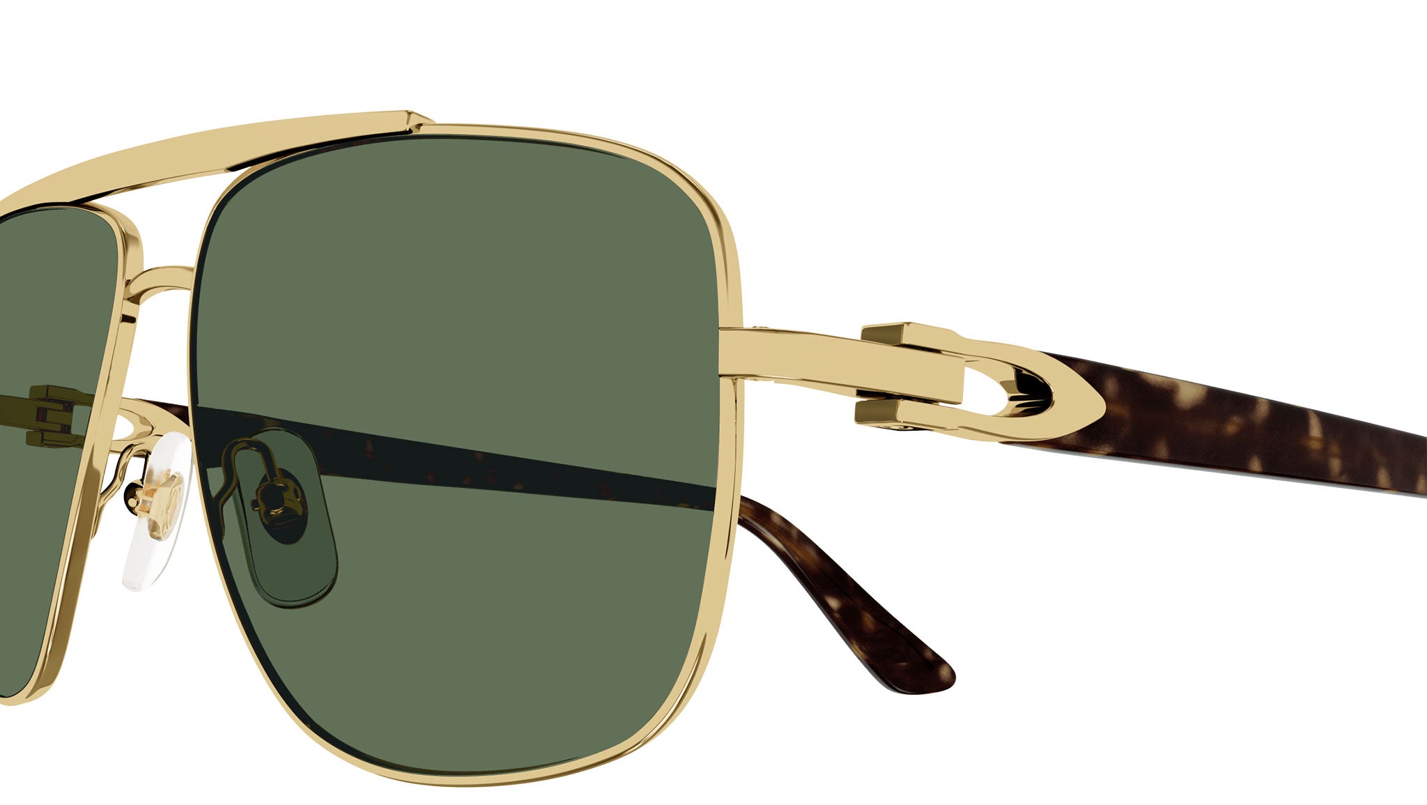 Cartier CT0365S Gold Havana Green Sunglasses - eye-oo.com