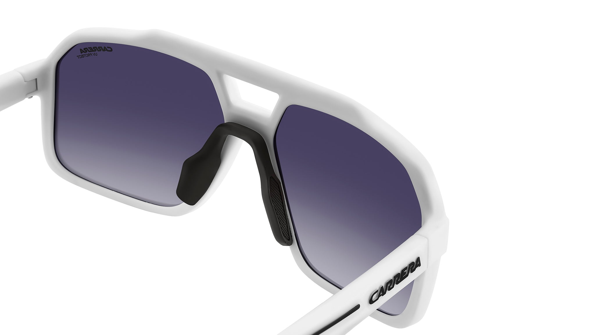 Carrera White and Black Sunglasses Carrera 3004/S 80S HA Sunglasses Black White - eye-oo.com main image 3