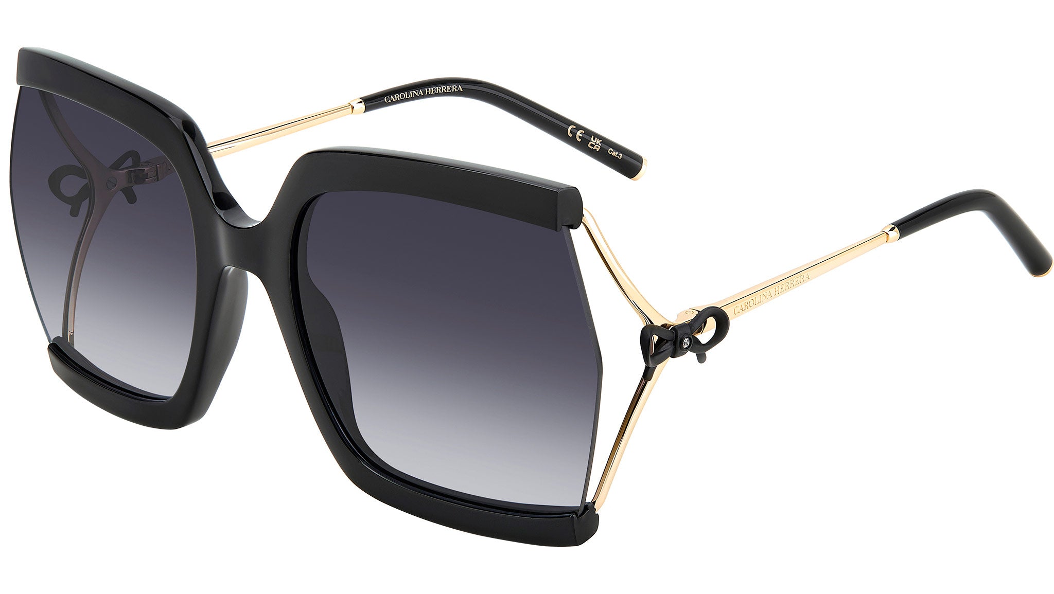 Carolina Herrera Women’s Sunglasses – SHE794V 06DQ (53/19/140) – Brand New Carolina Herrera HER 0186/S GUU Sunglasses Black Burgundy  main image 3
