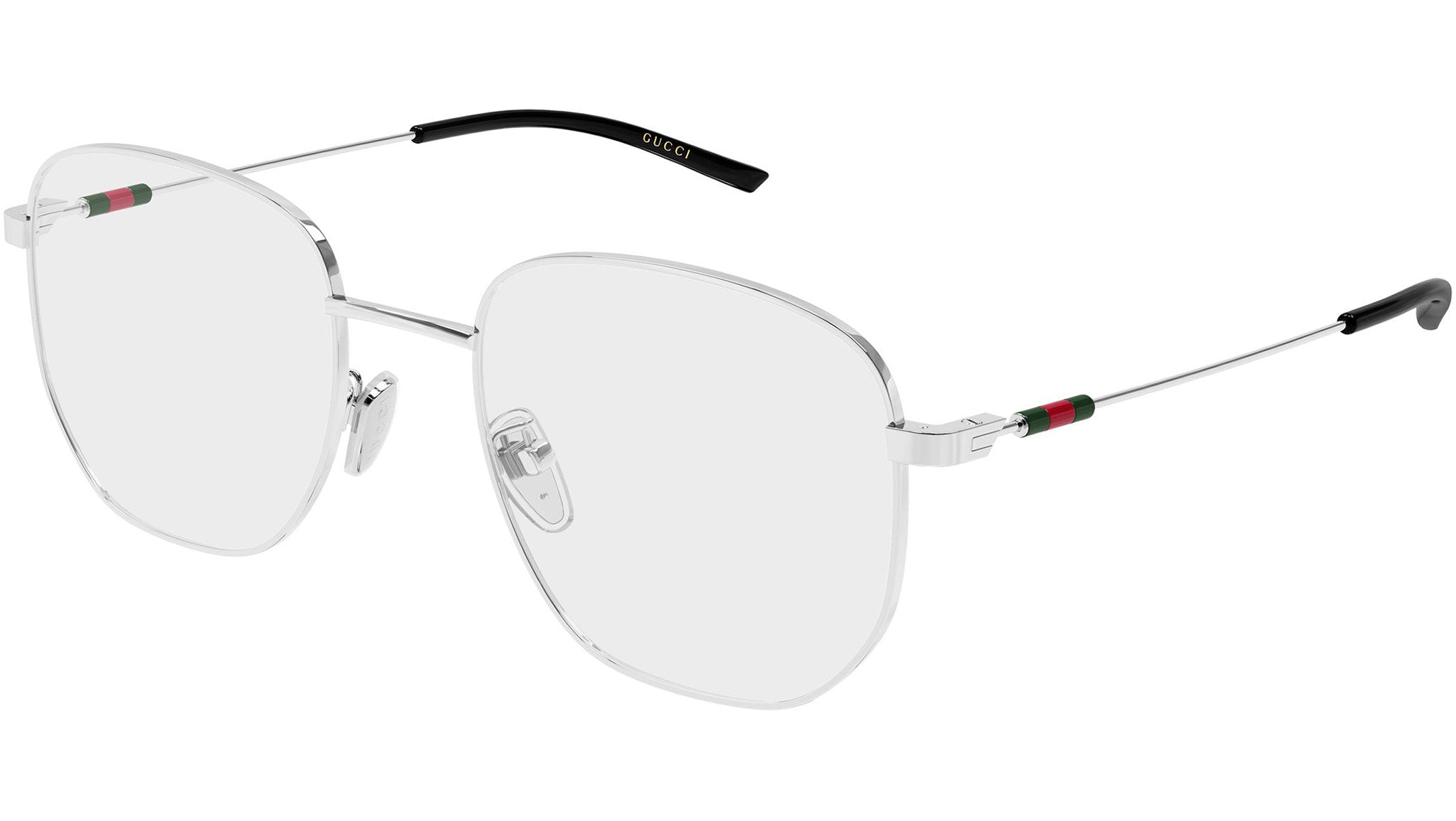 Gucci Sunglasses Silver Eyewear GUCCI Silver/Gray Square 56-140MM Women main image 3