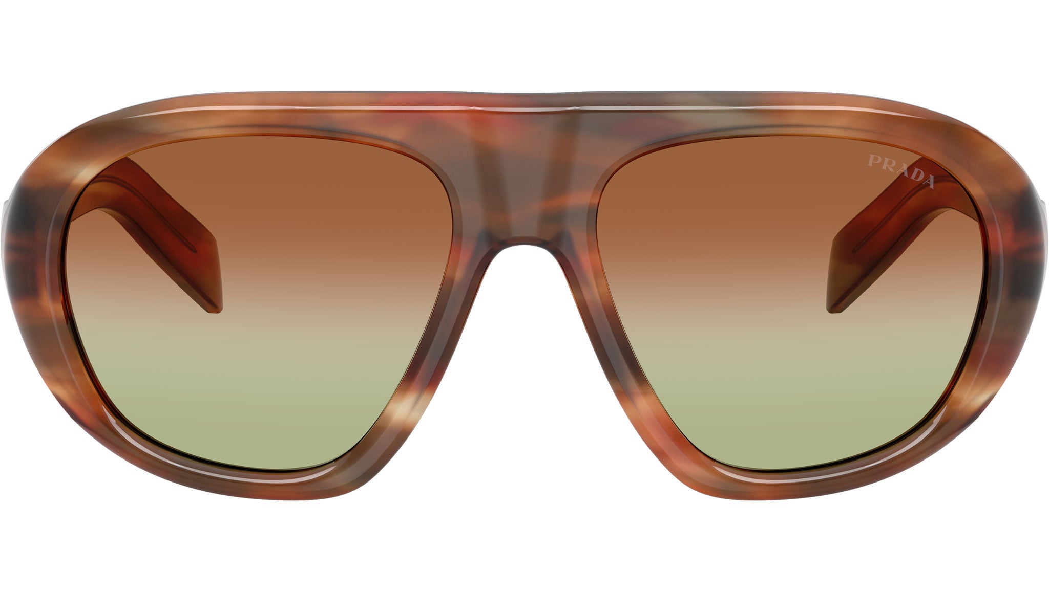 Prada PR CO5S (57-18) Sunglasses Striped Oak/Green/Brown Pr C05s Striped Laguna / Green Olive main image 4