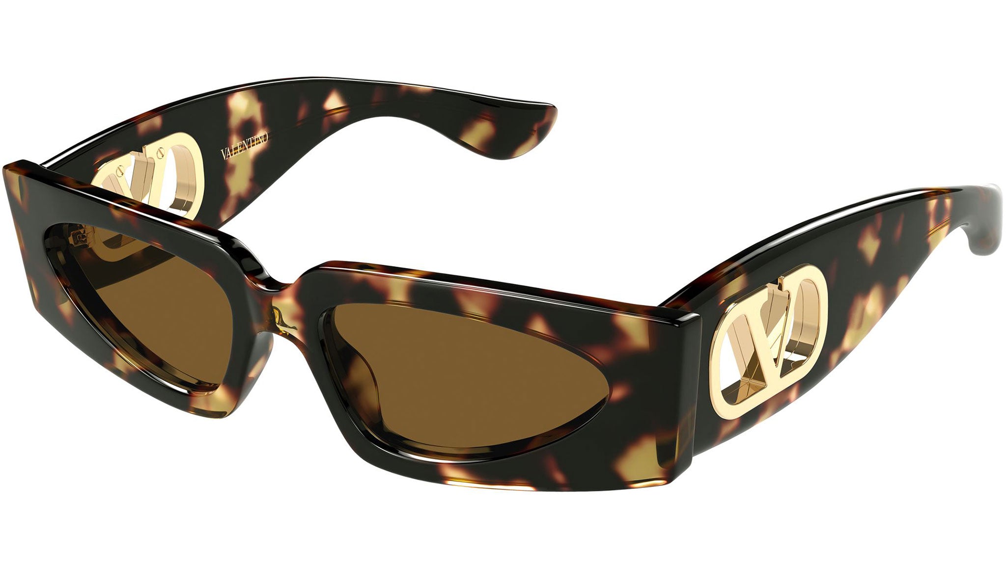 Valentino VG0001S Sunglasses 002 Havana Brown Rectangular  display picture 1