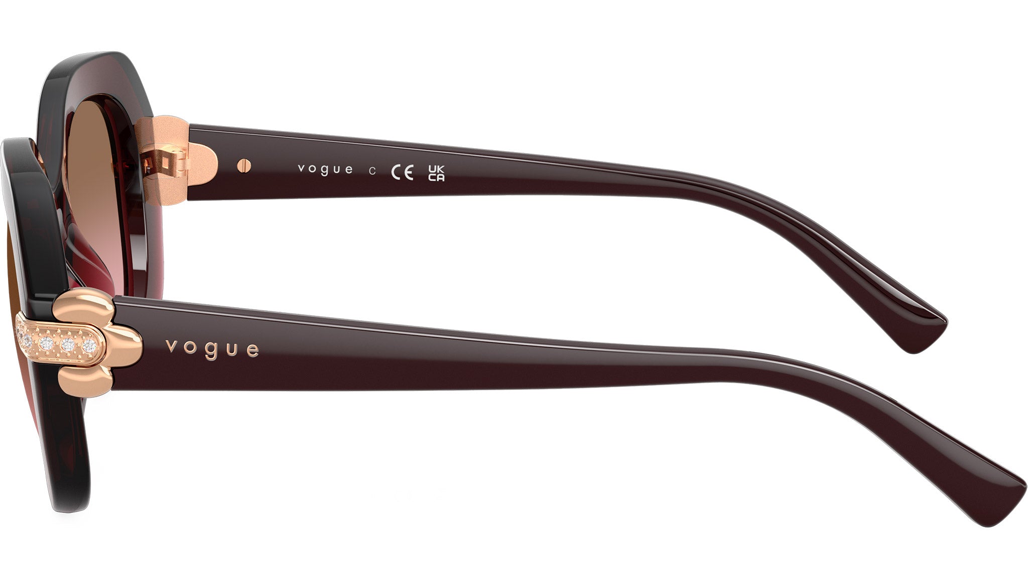 Vogue VO5706SB Sunglasses 328614 Transparent Bordeaux - eye-oo.com