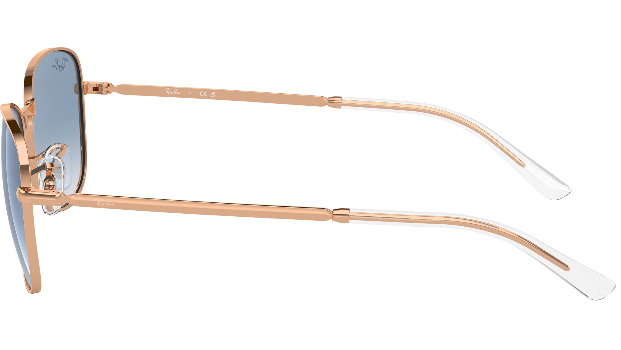 Ray-Ban RB3733 Gold Frame Brown Lens Women\'s Sunglasses Ray-Ban Sunglasses RB3733 92023F Rose Gold - eye-oo.com main image 3
