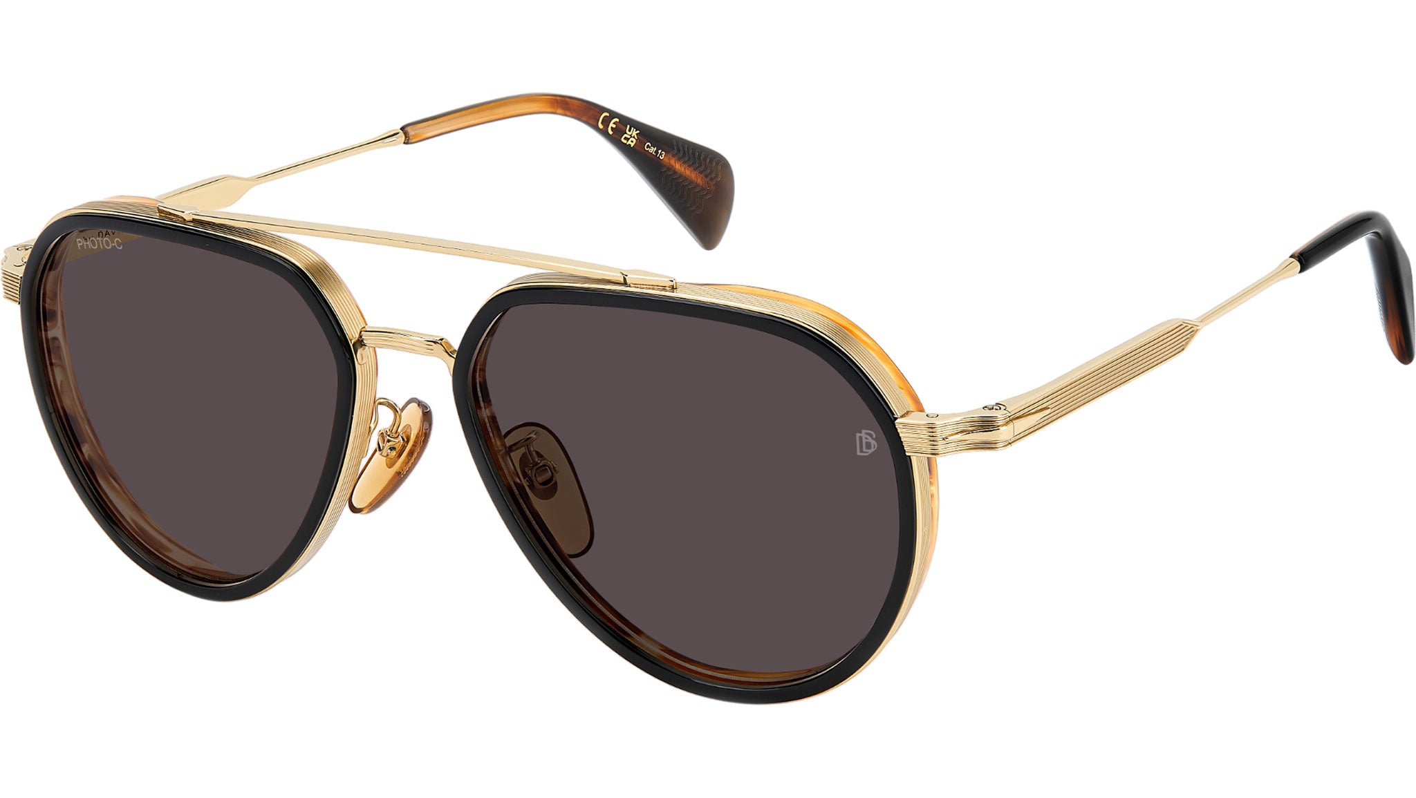 David Beckham DB 1226/G/S RHL 63 Sunglasses Gold Black - eye-oo.com