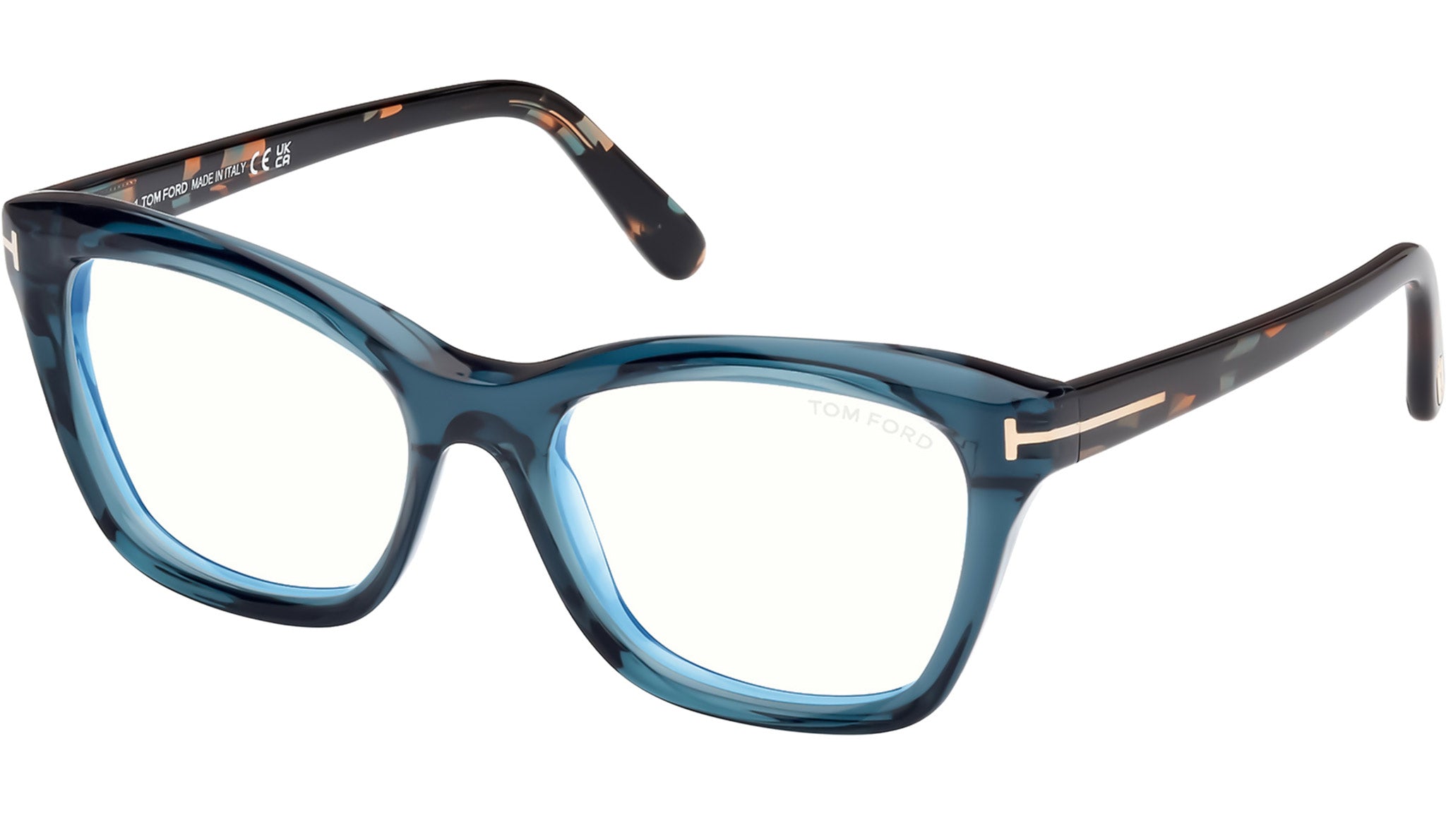 Tom Ford FT5909-B Optical Frame 092 Shiny Turquoise - eye-oo.com