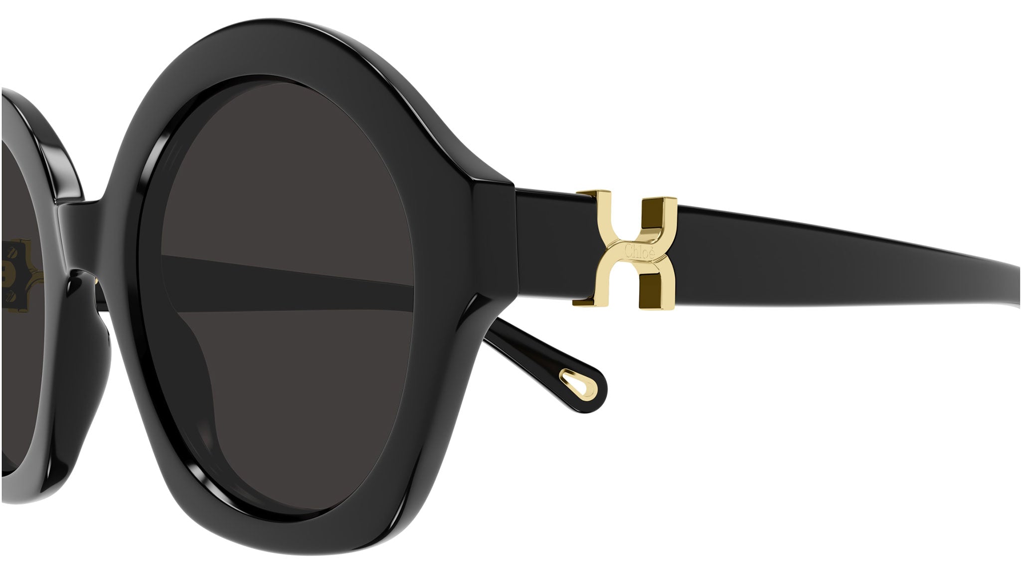 Chloe Black and Gold Round Sunglasses Chloe CH0258S 001 Sunglasses - US main image 3