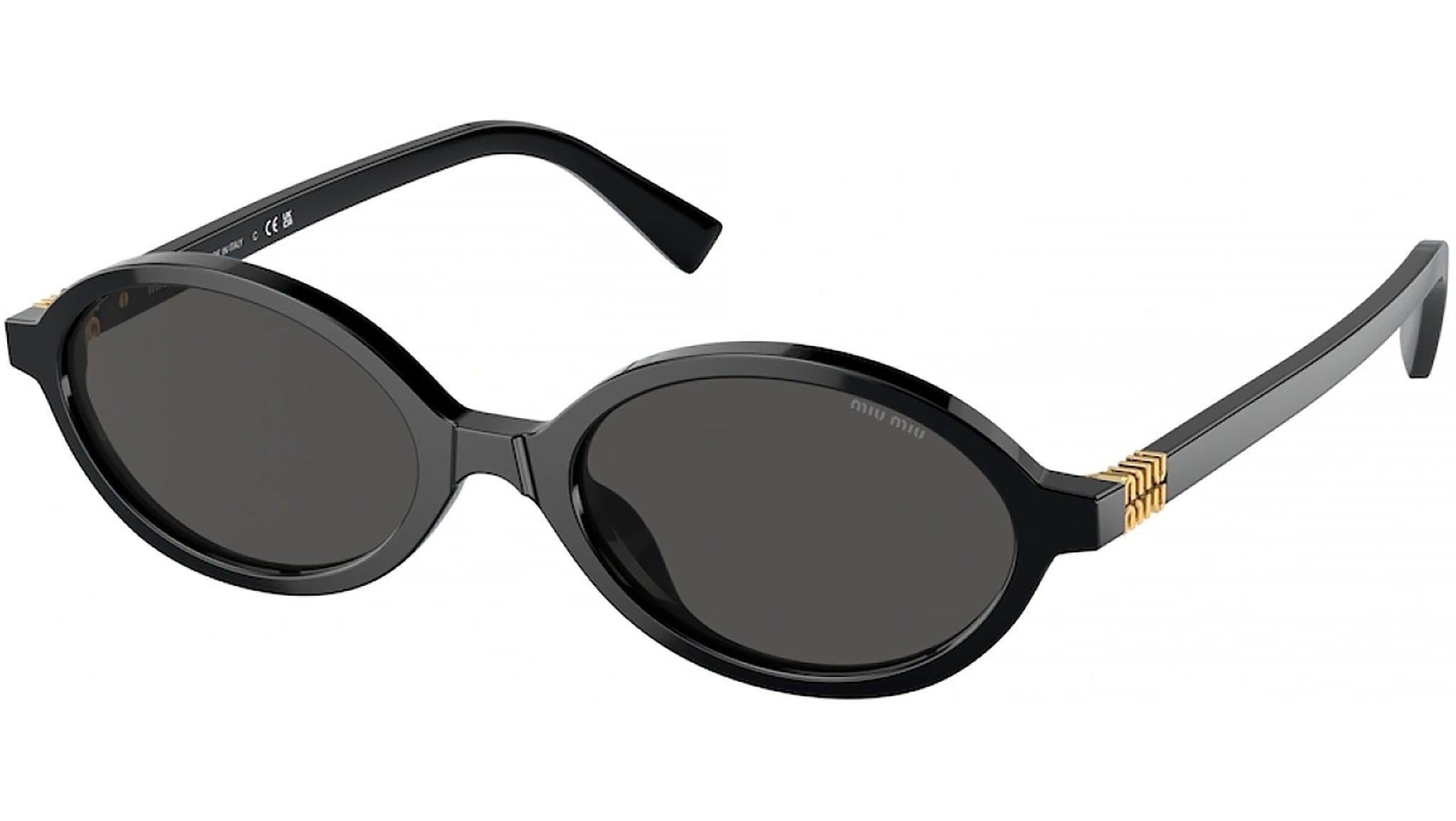 Miu Miu MU 04ZS Sunglasses 1AB5S0 Black - eye-oo.com