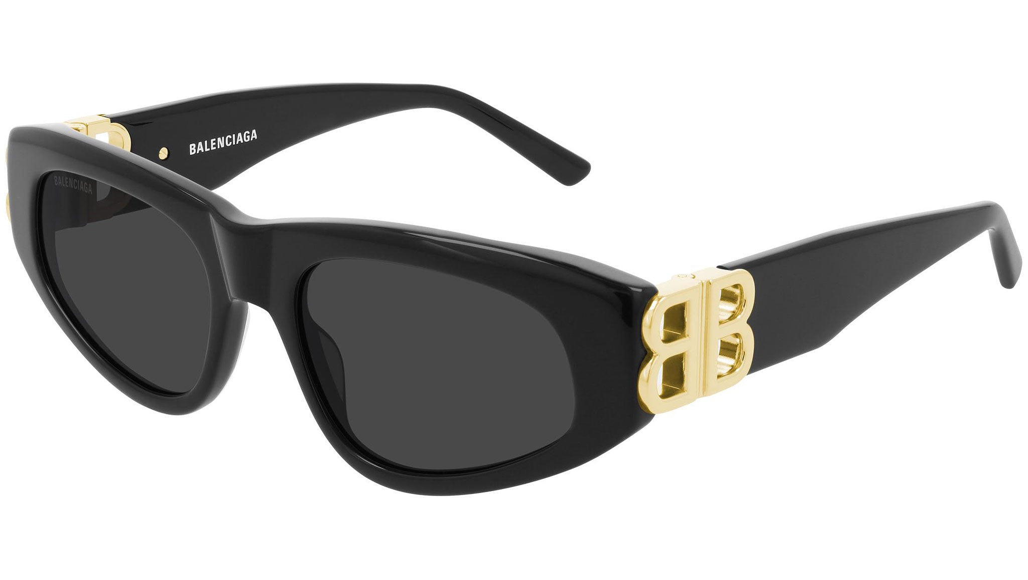 Balenciaga Glossy Black Sunglasses Balenciaga® BB0106S Irregular Sunglasses - EuroOptica main image 2