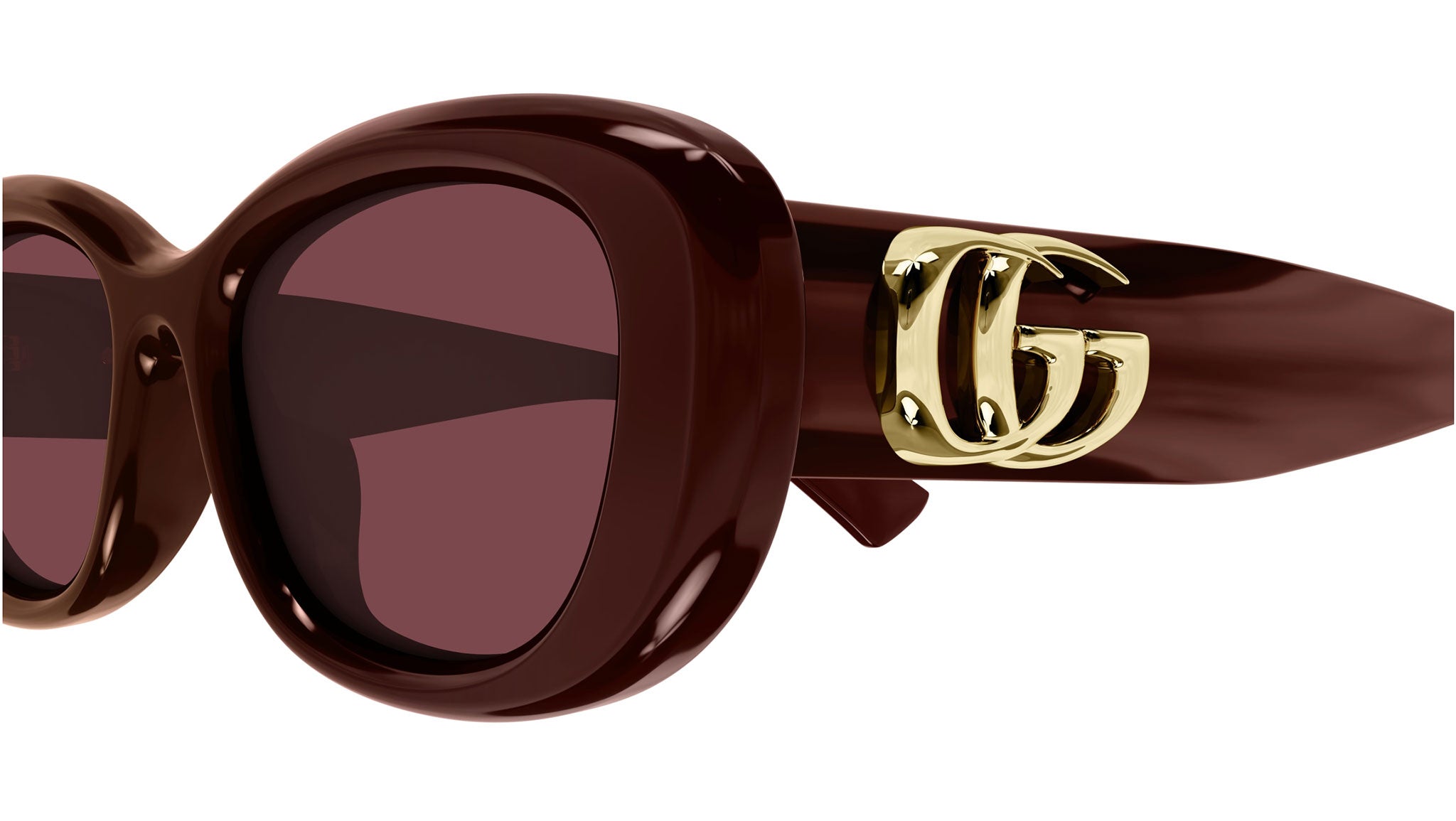 Gucci GG1829SK 003 Panthos Sunglasses Solid Burgundy - eye-oo.com
