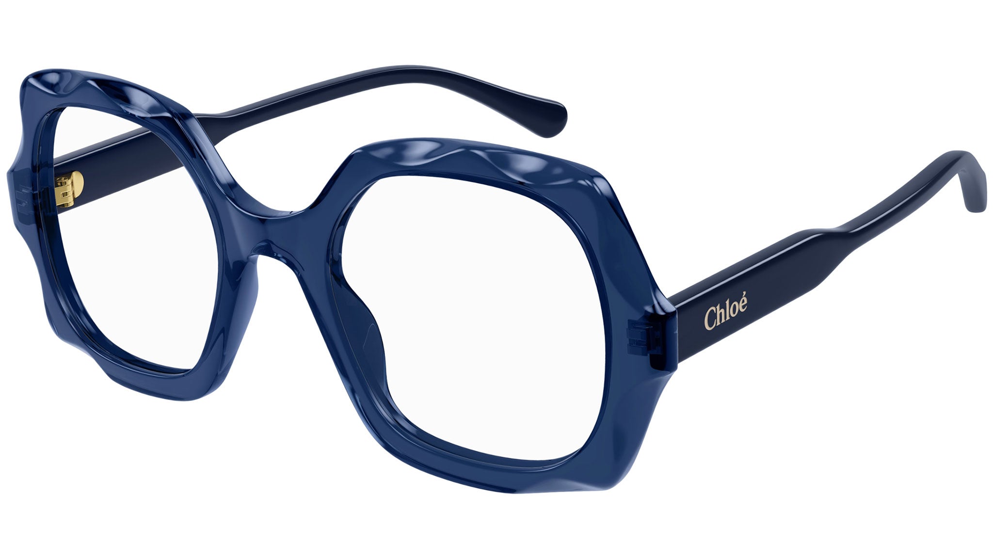 Chloé CH0228O 004 Eyeglasses Transparent Blue