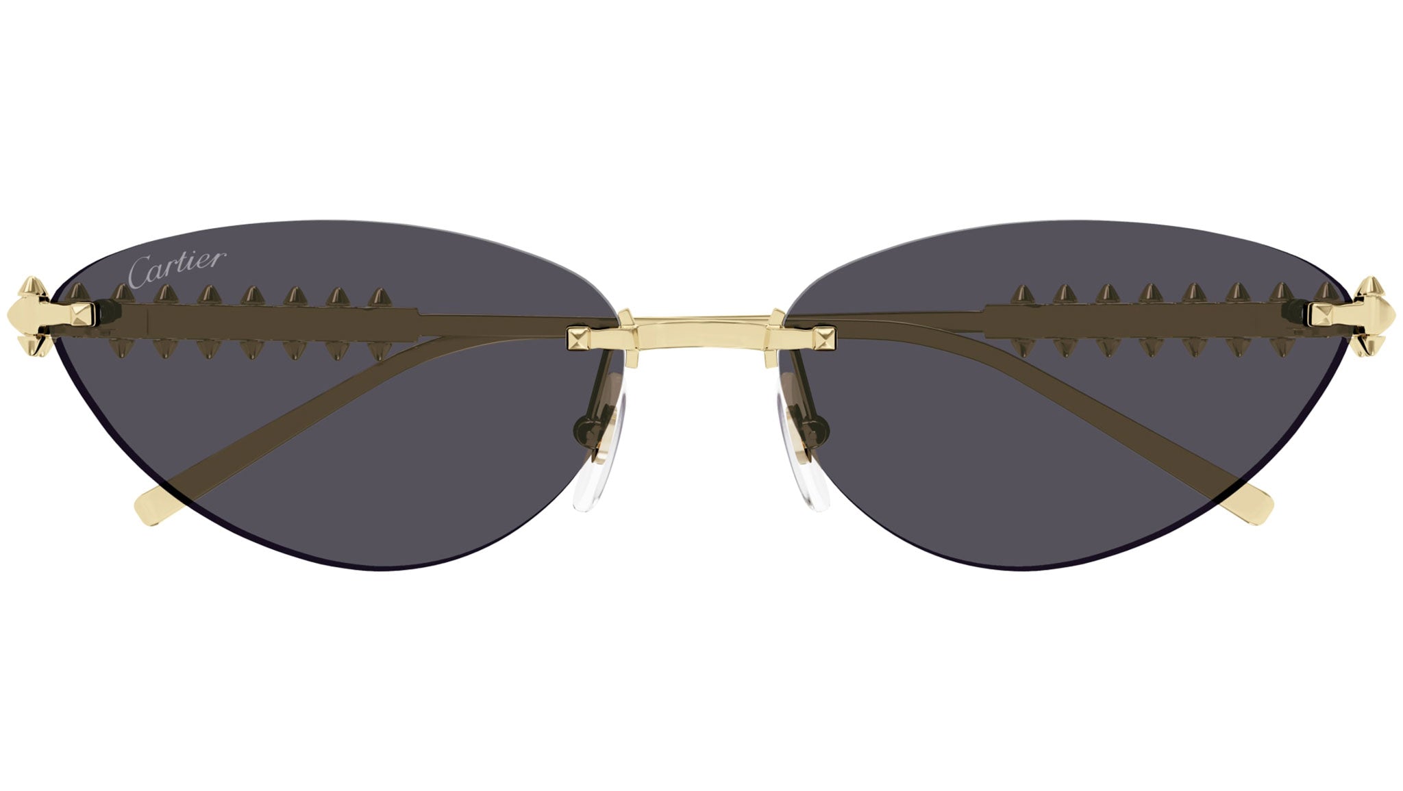 Cartier CT0543S 002 Sunglasses Shiny Gold Grey - eye-oo.com display picture 3