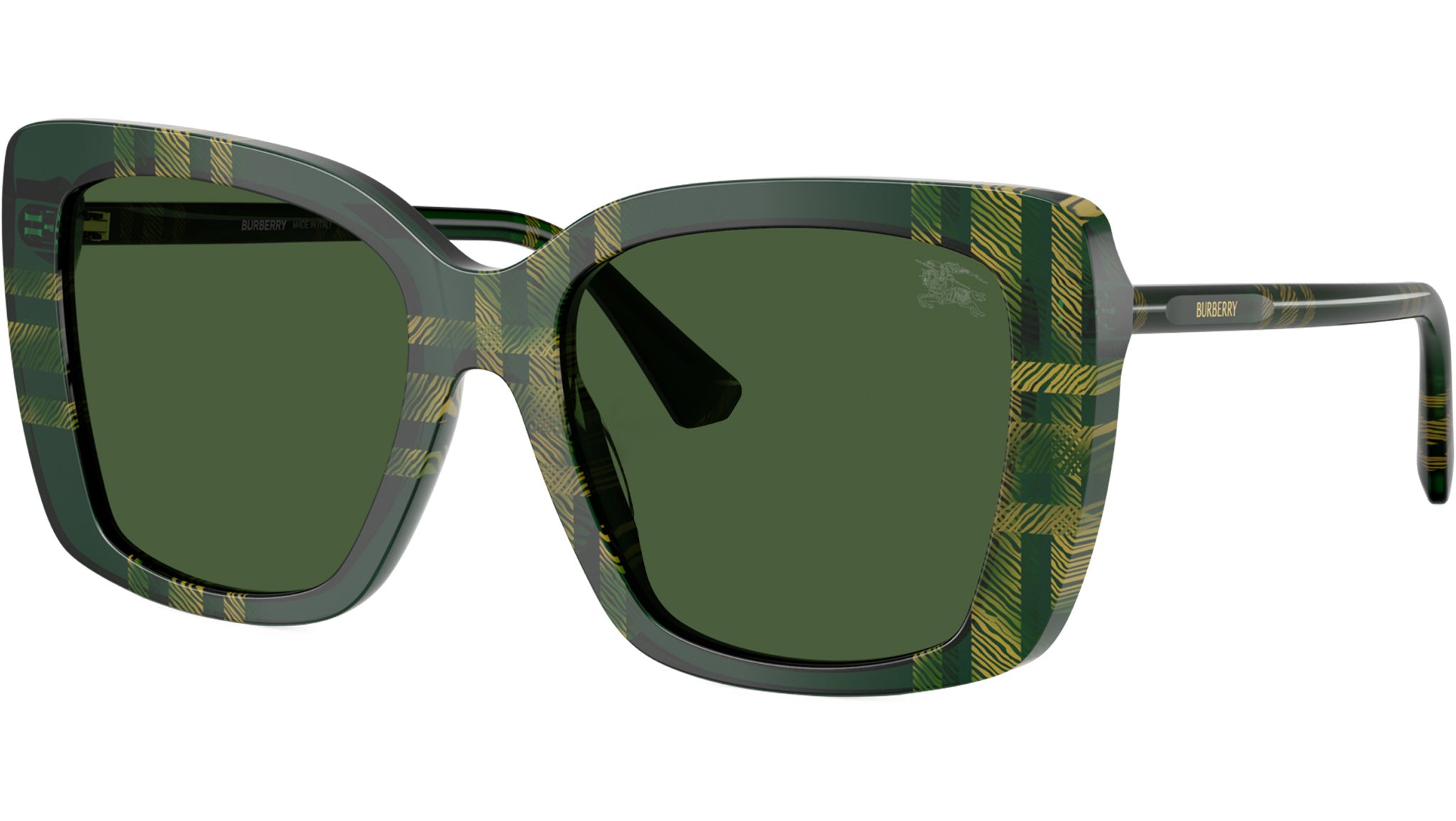 Burberry BE4456 Sunglasses 416971 Check Green - eye-oo.com