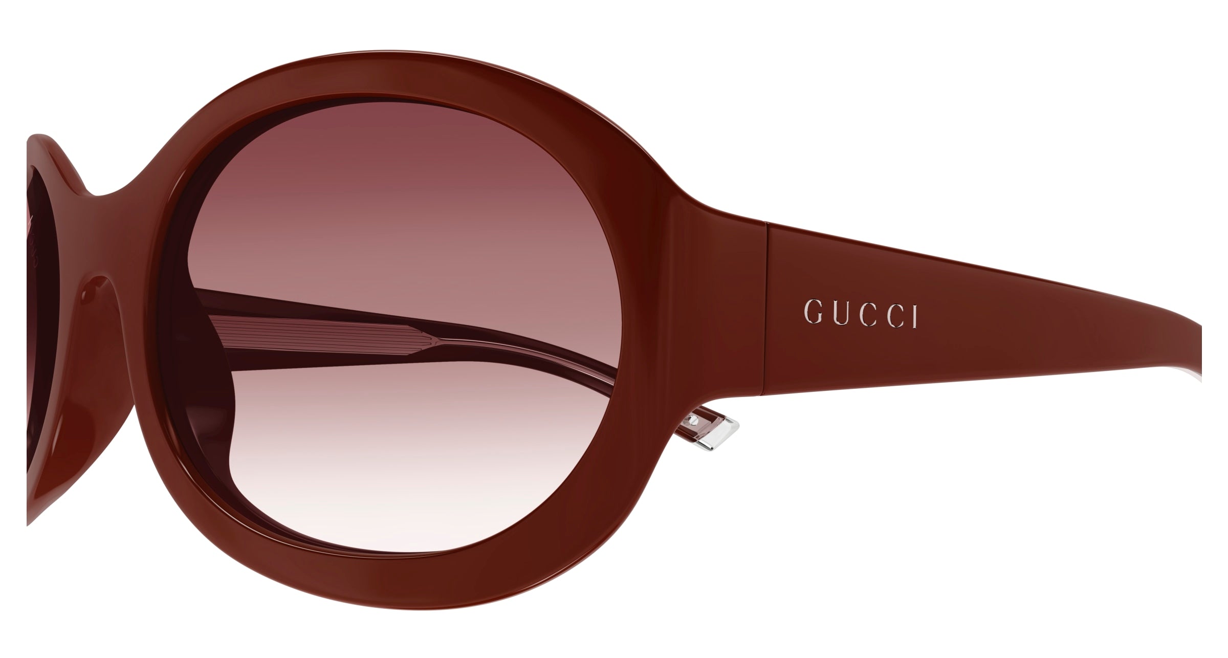 Gucci GG2012S 002 Burgundy Red Round Sunglasses - eye-oo.com