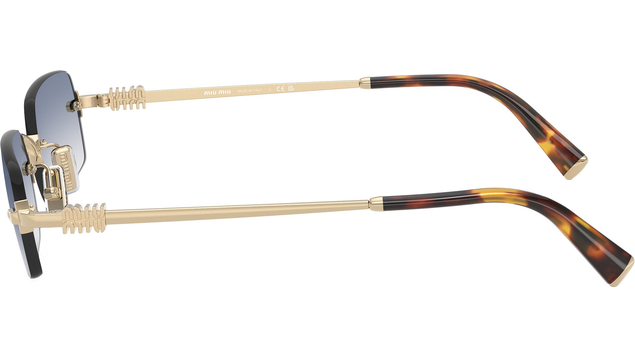 Miu Miu MUB50S Sunglasses ZVN80O Pale Gold - eye-oo.com